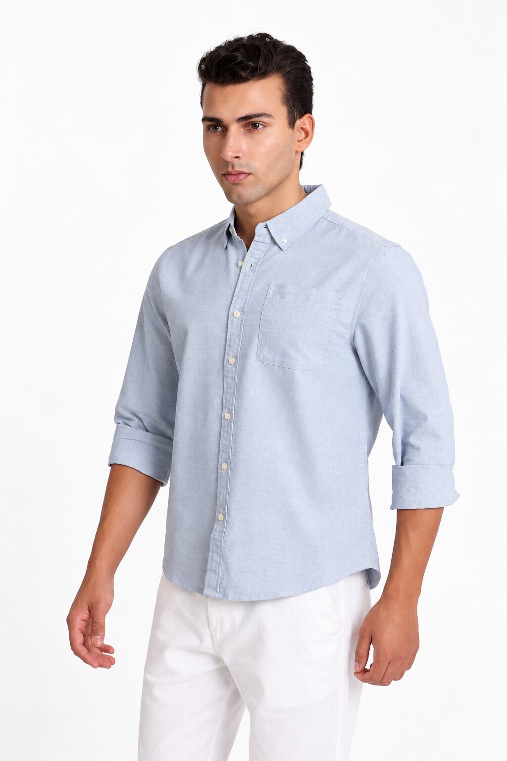 Light Blue Oxford Casual Shirt