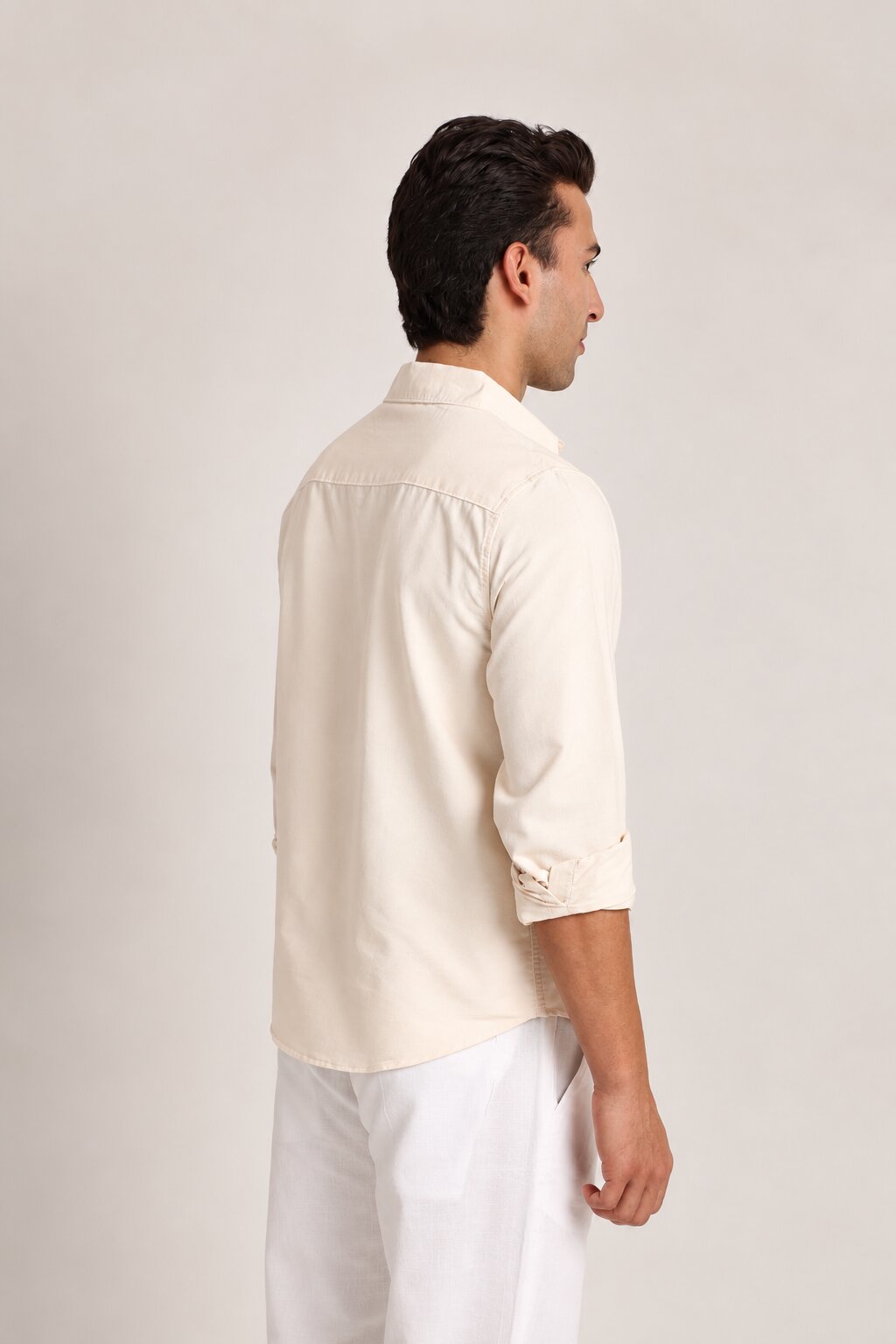 Beige Oxford Casual Shirt