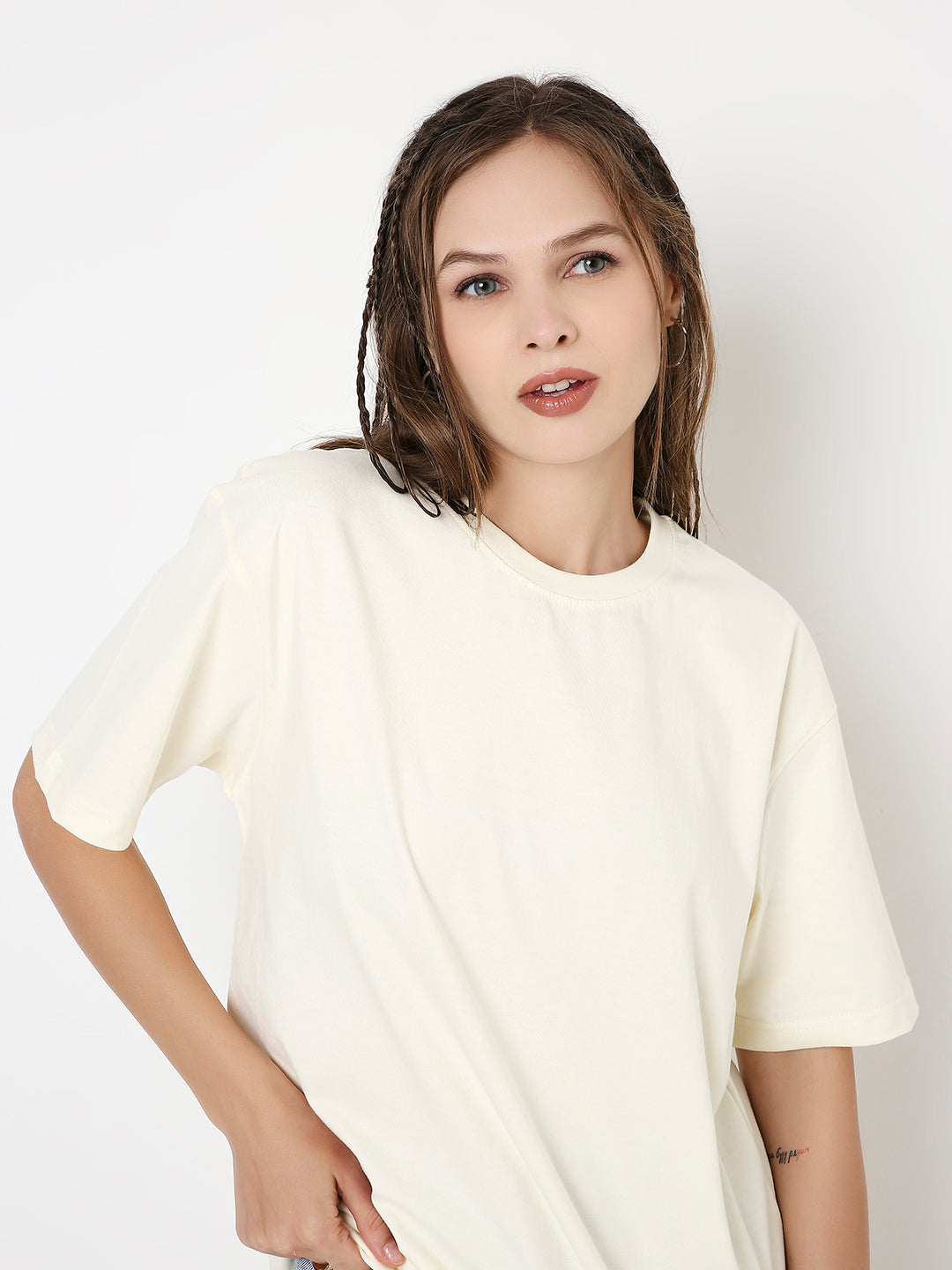 REXLAXED FIT OFF-WHITE SOLID TSHIRT