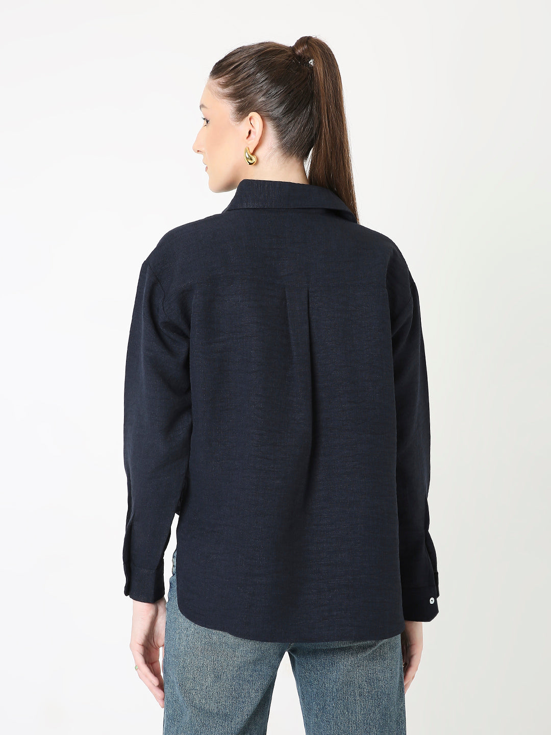CLASSIC NAVY BLUE BUTTON-DOWN SHIRT
