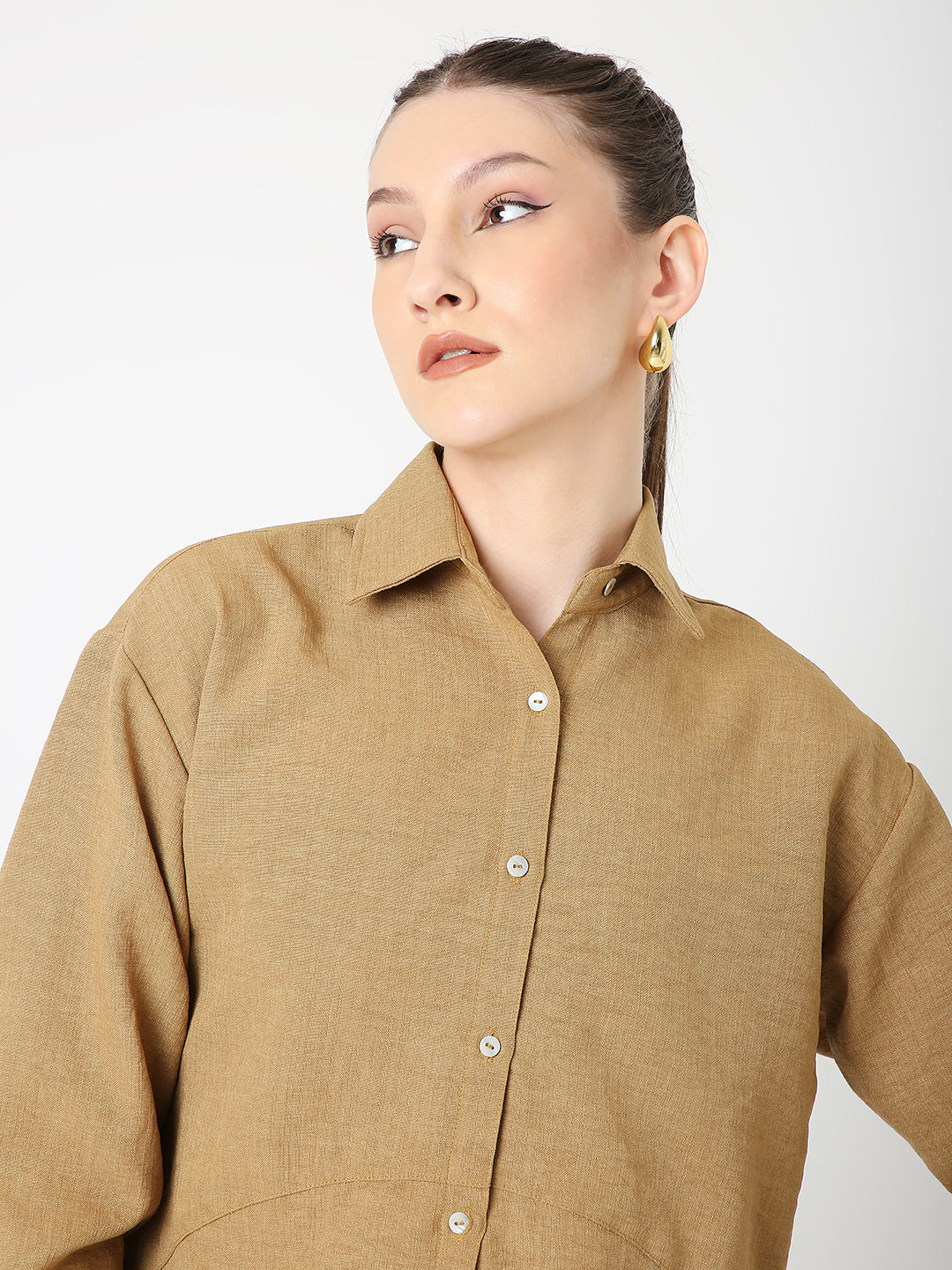 MUSTARD STRUCTURED COMFORT SHIRT