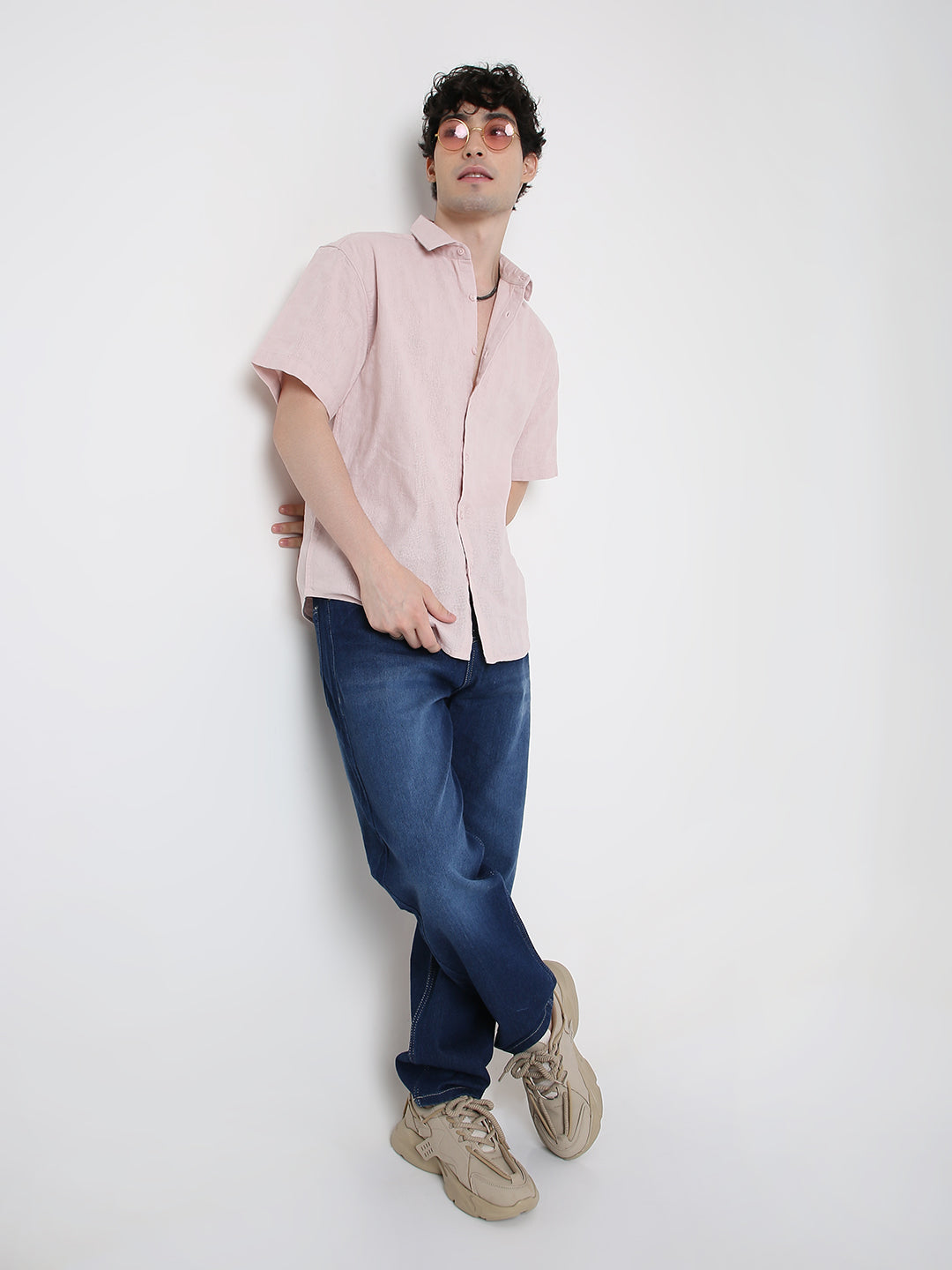 CLASSIC BUTTON-DOWN SHORT SLEEVE COTTON CASUAL SHIRT