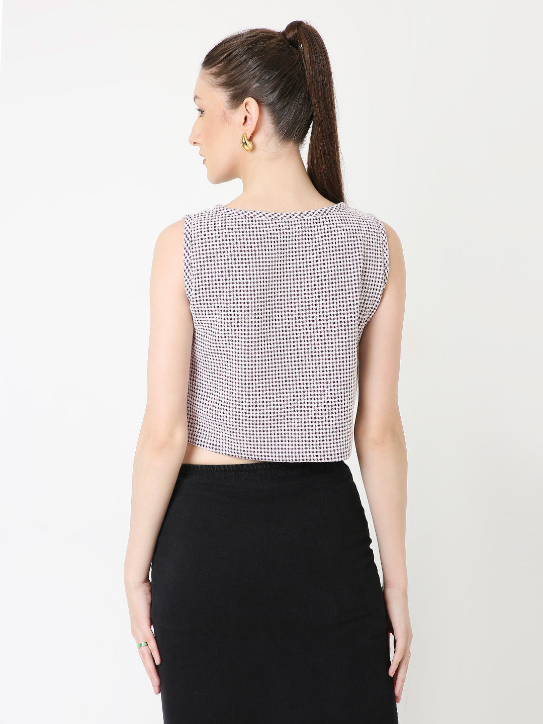 MAROON MINIMALIST CROP TOP