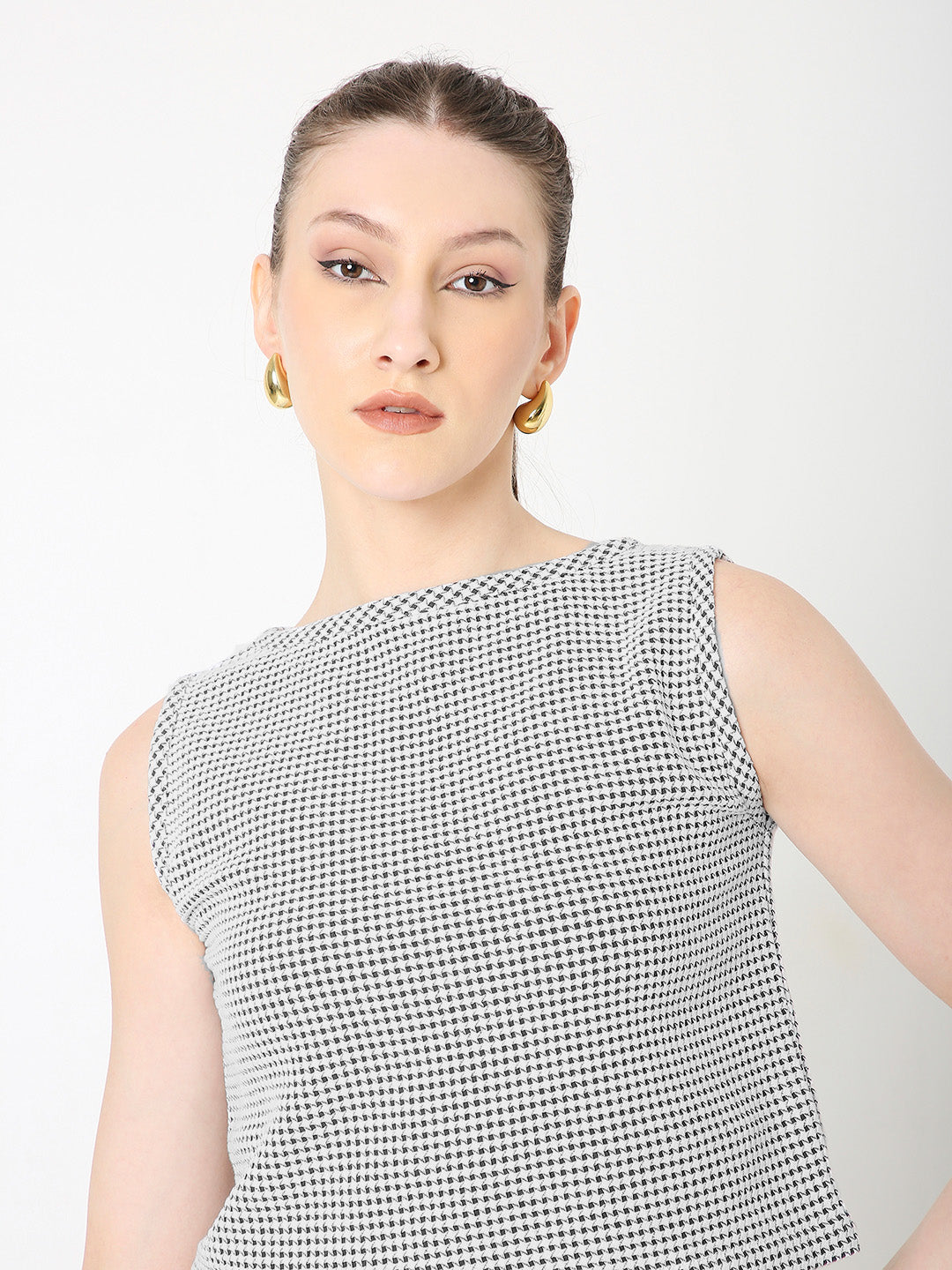 GRAY MINIMALIST CROP TOP