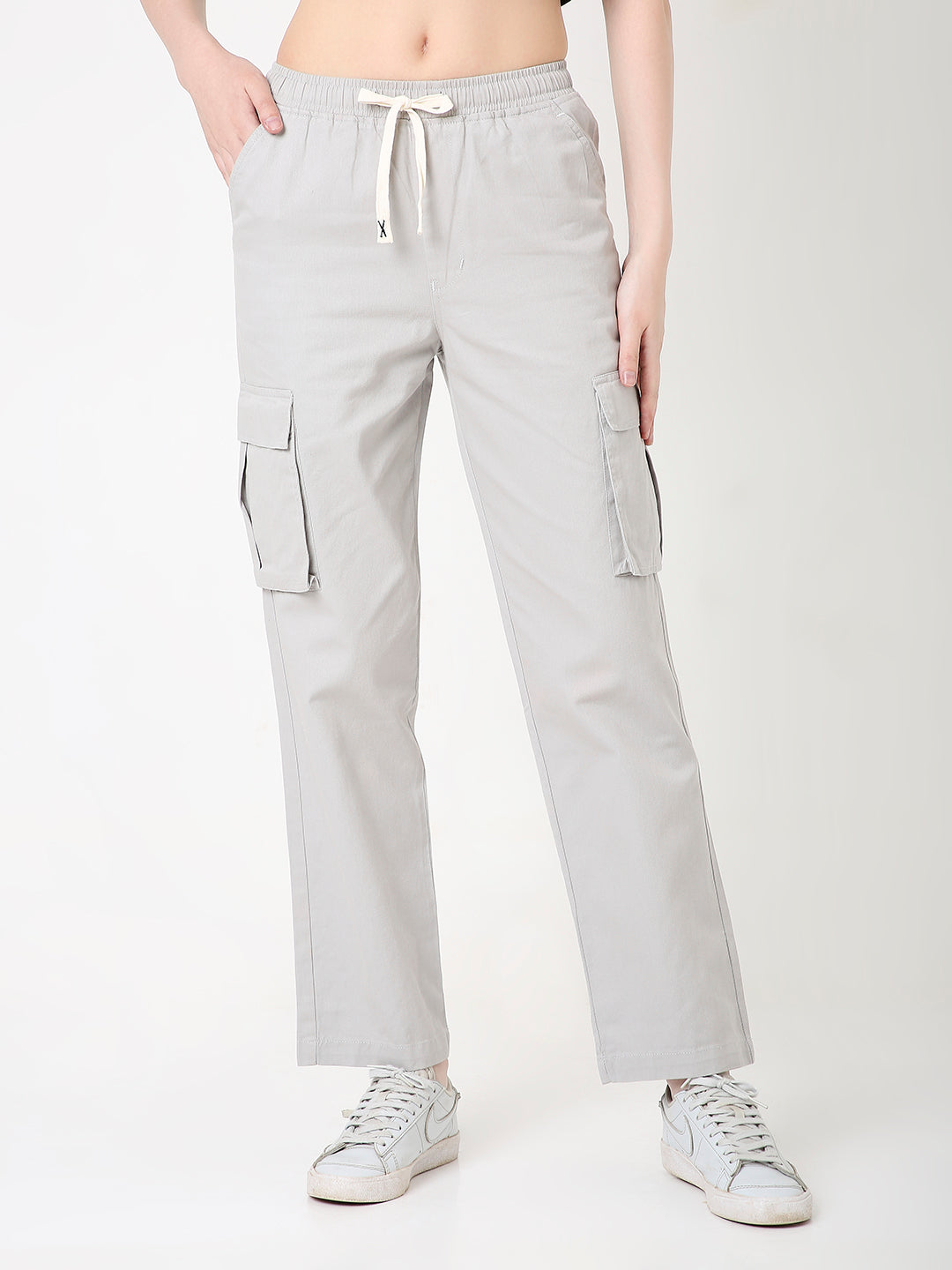 GREY VERSATILE 5 POCKET CARGO PANTS