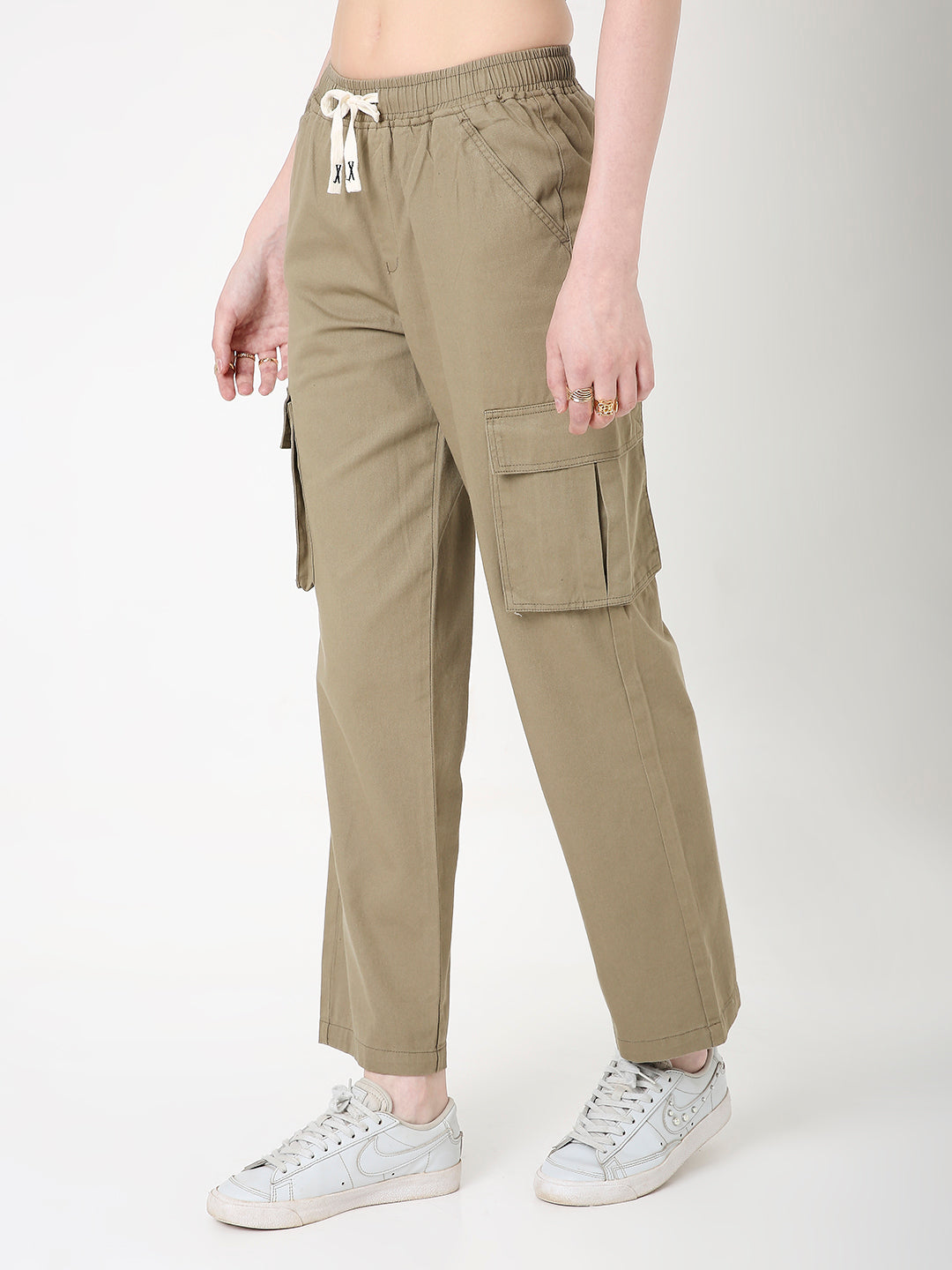 OLIVE VERSATILE 5 POCKET CARGO PANTS