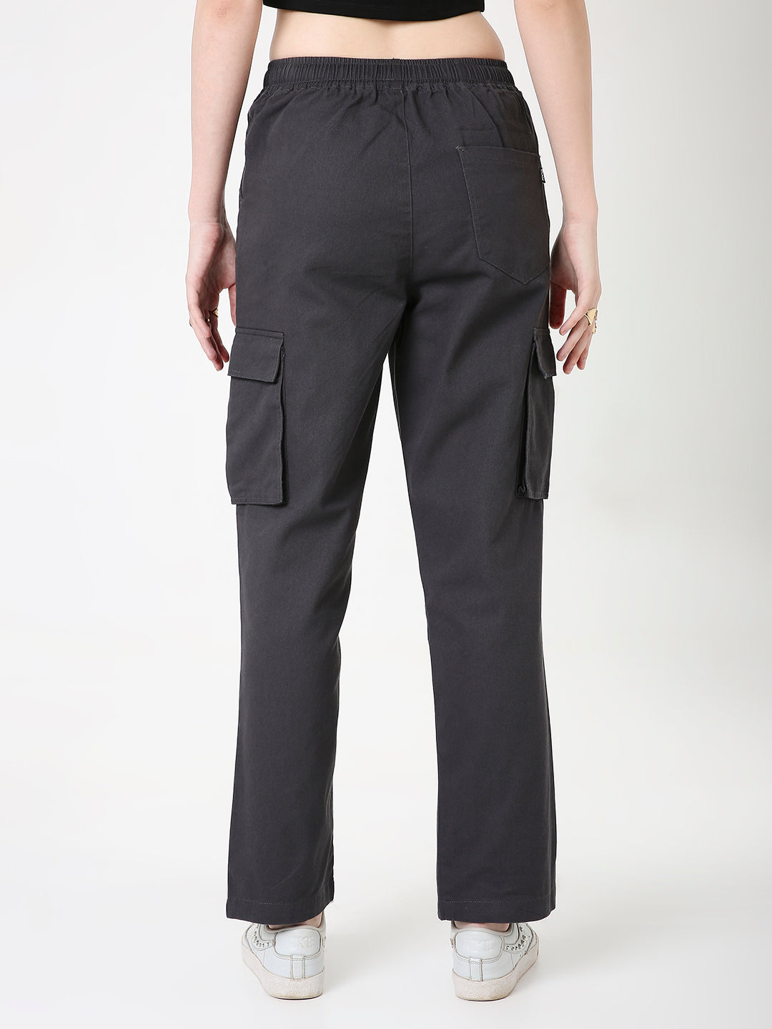 DARK GREY VERSATILE 5 POCKET CARGO PANTS