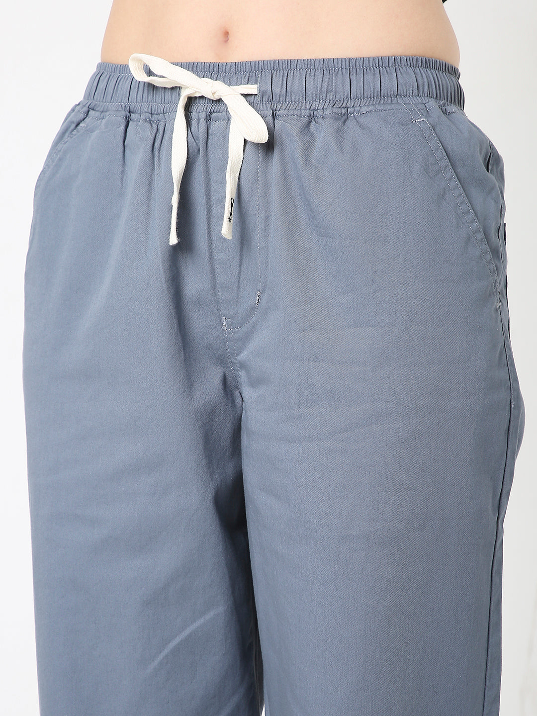 SLATE BLUE UNISEX RELAXED FIT DRAWSTRING PANTS