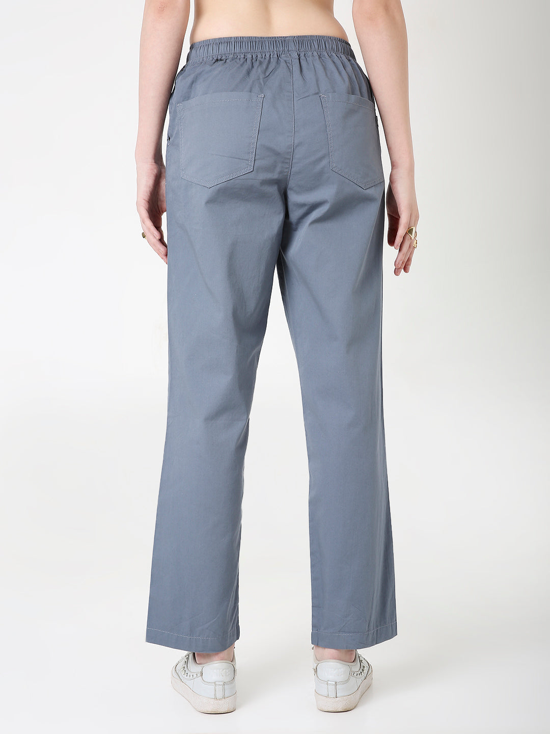 SLATE BLUE UNISEX RELAXED FIT DRAWSTRING PANTS