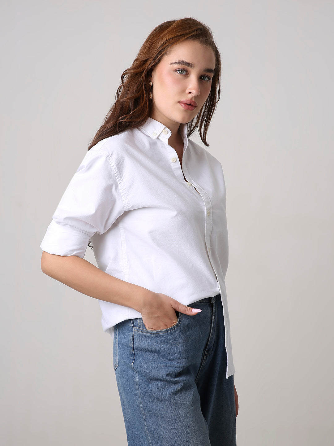 White Classic Oxford Oversized Shirt