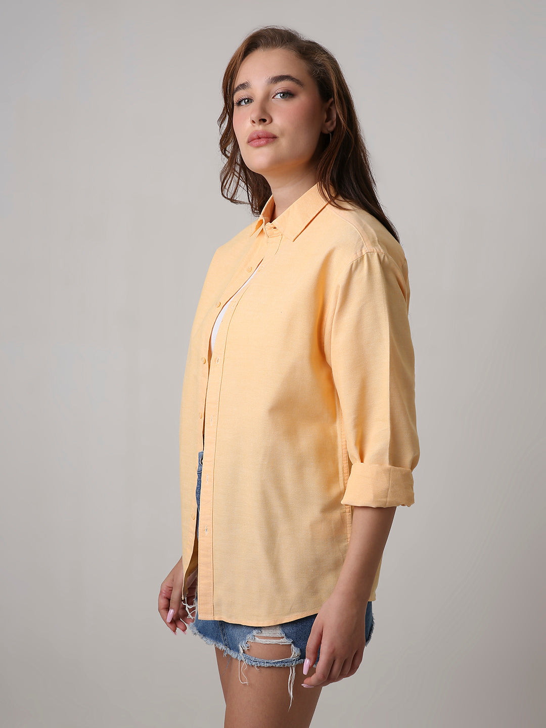 Orange Classic Oxford Oversized Shirt