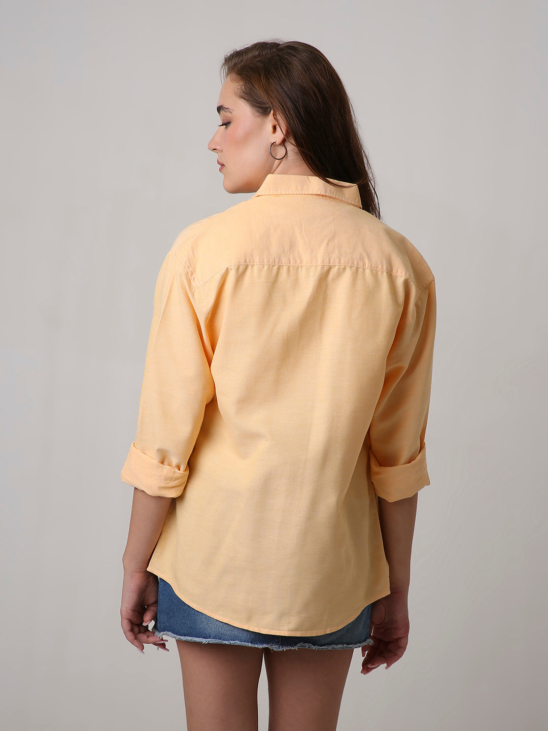 Orange Classic Oxford Oversized Shirt