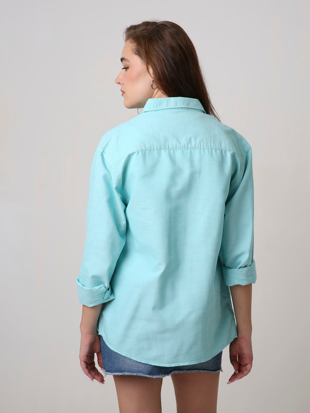 Mint Green Classic Oxford Oversized Shirt
