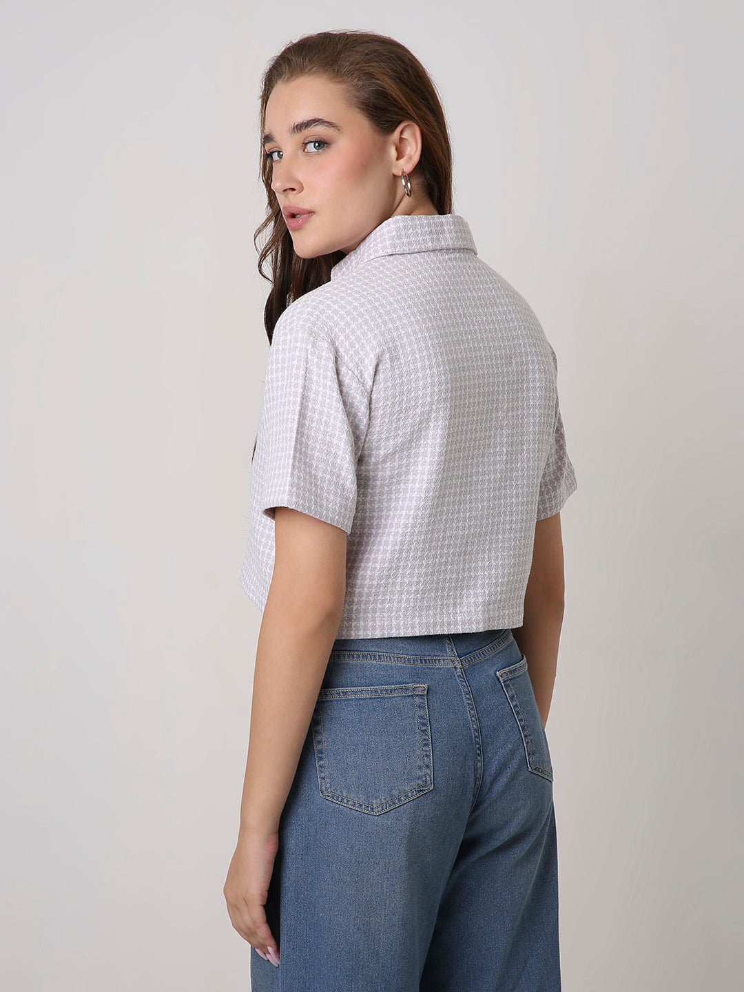 LAVENDER TEXTURED CROPPED POLO