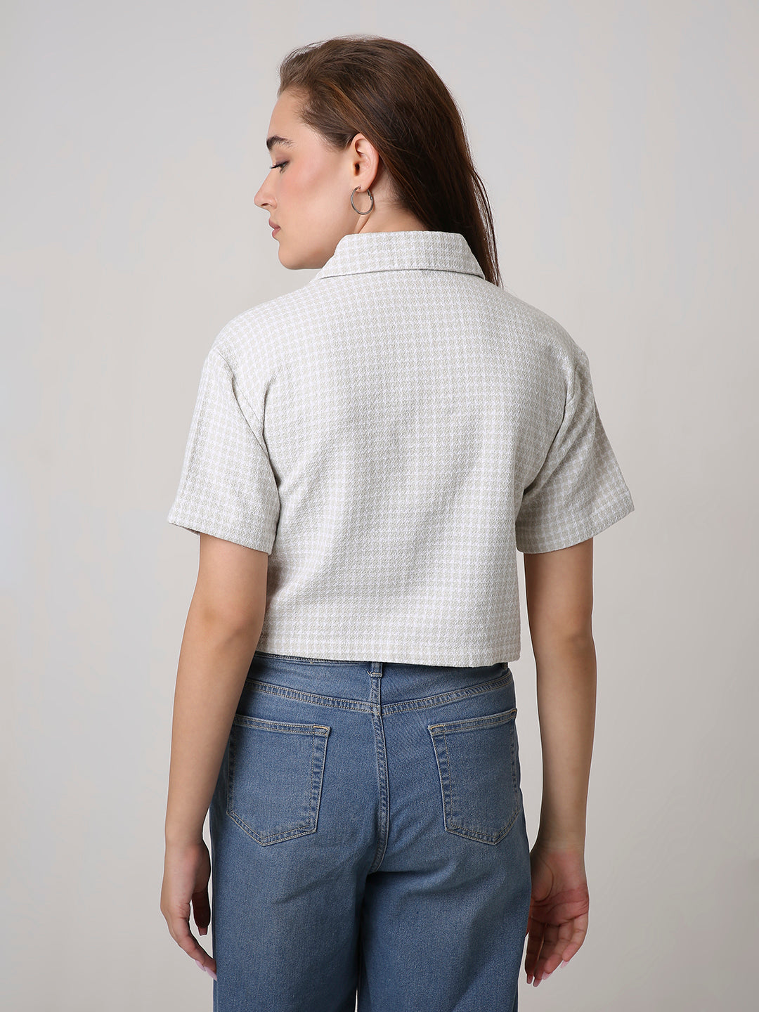 FAWN TEXTURED CROPPED POLO