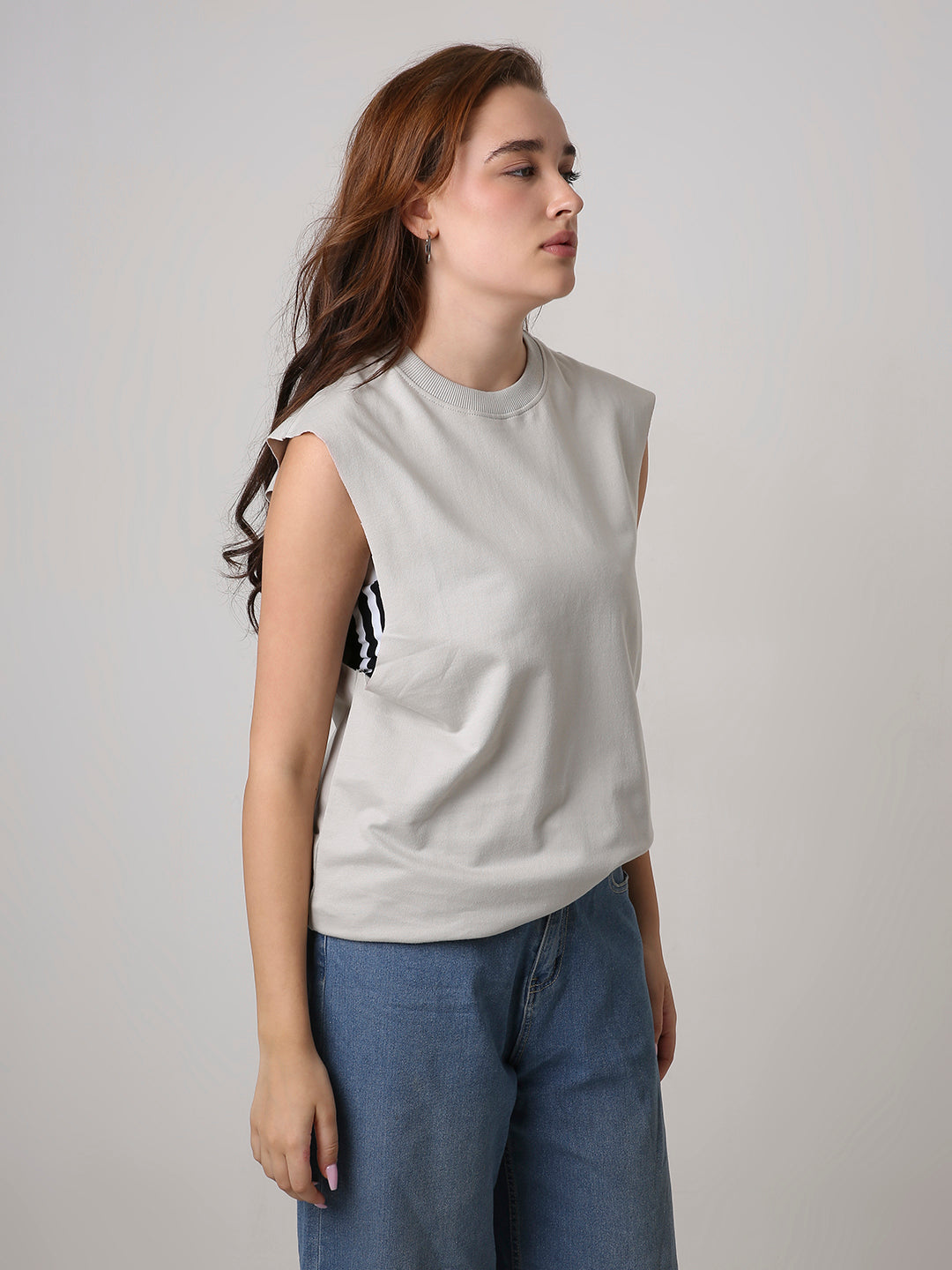 Oversize Sleeveless Tshirt: Skipping Stone