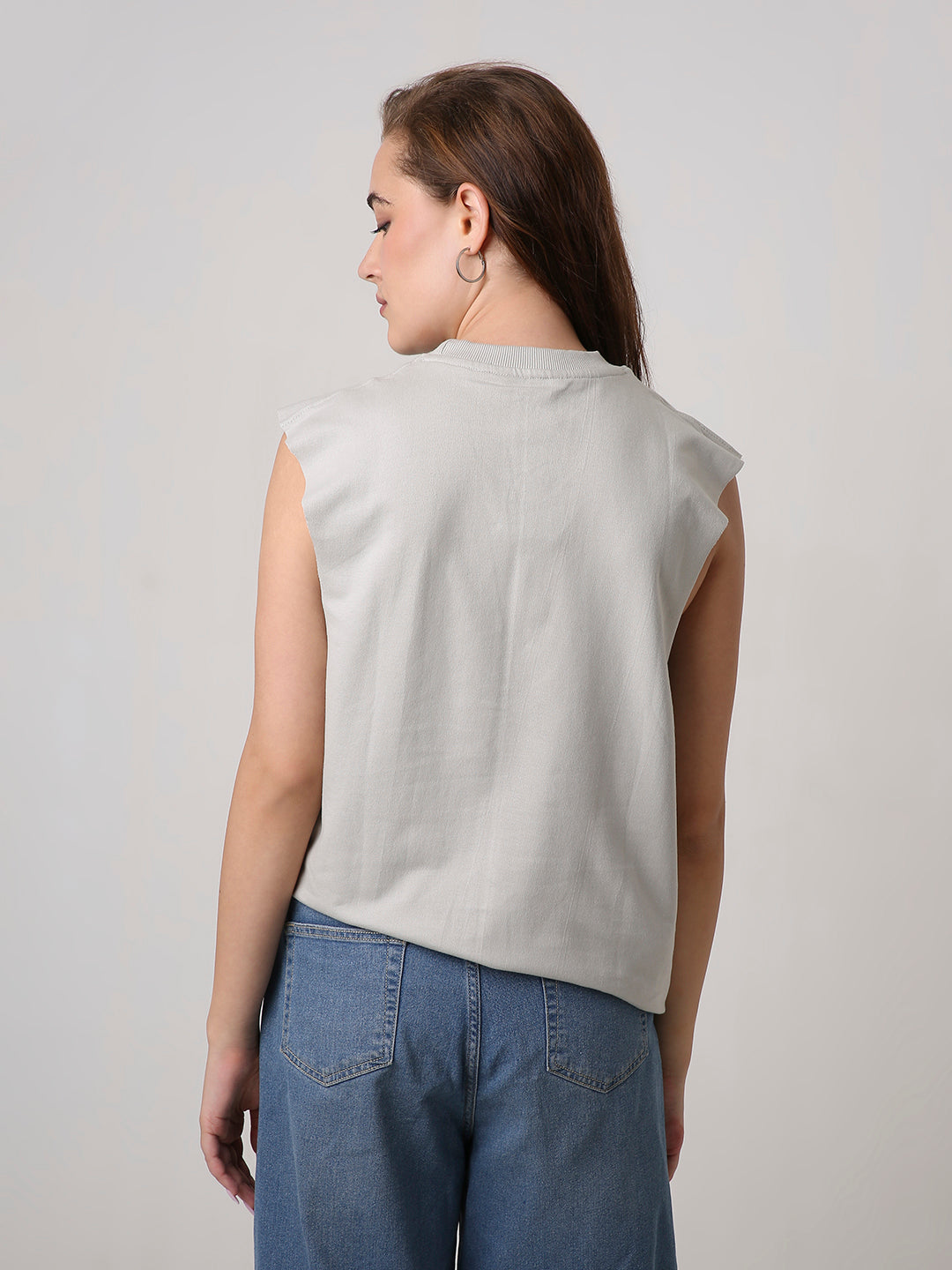 Oversize Sleeveless Tshirt: Skipping Stone