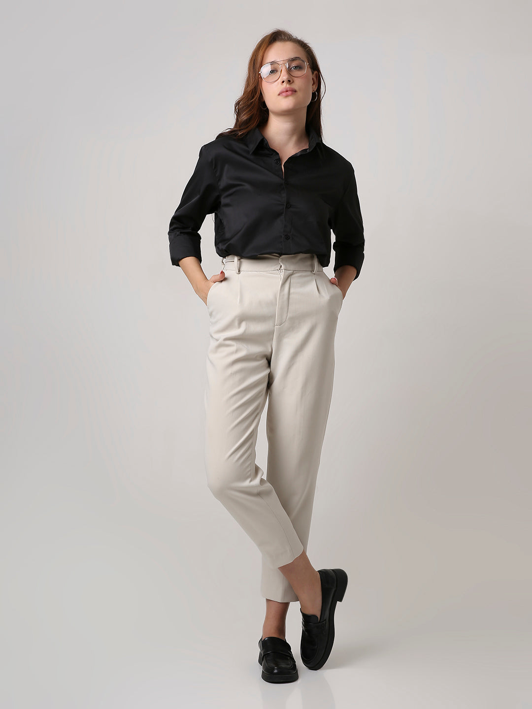 Black Satin Formal Shirt