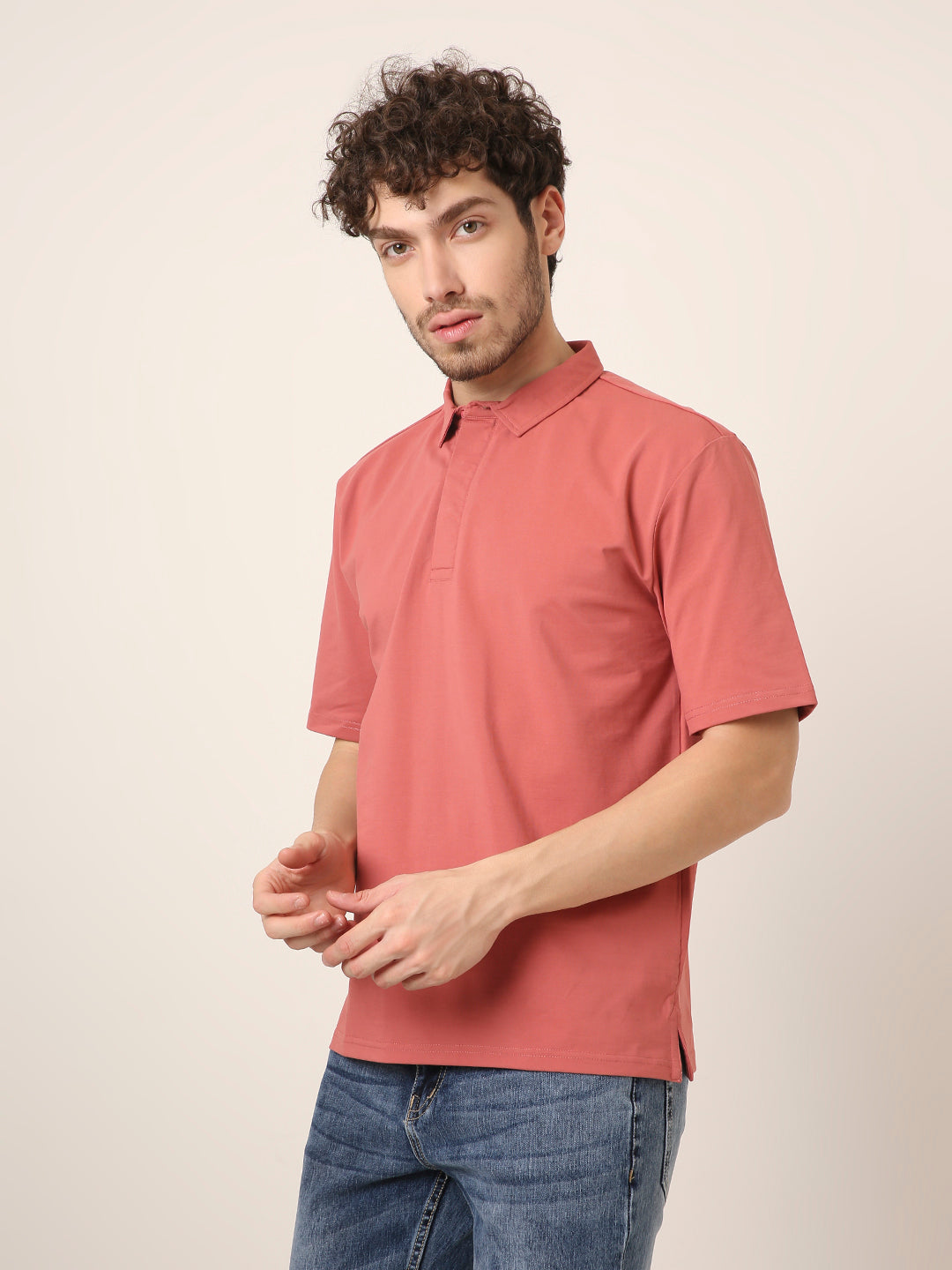 Elegance Refined Solid Polo T-Shirt