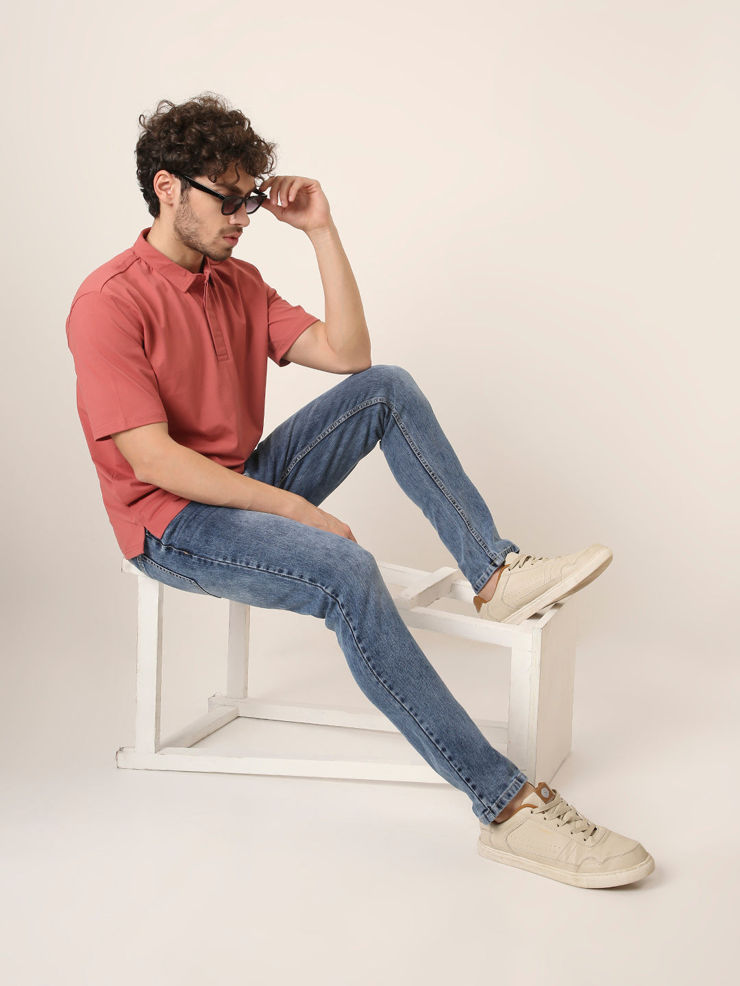 Light-Blue Slim Fit Denim Jeans