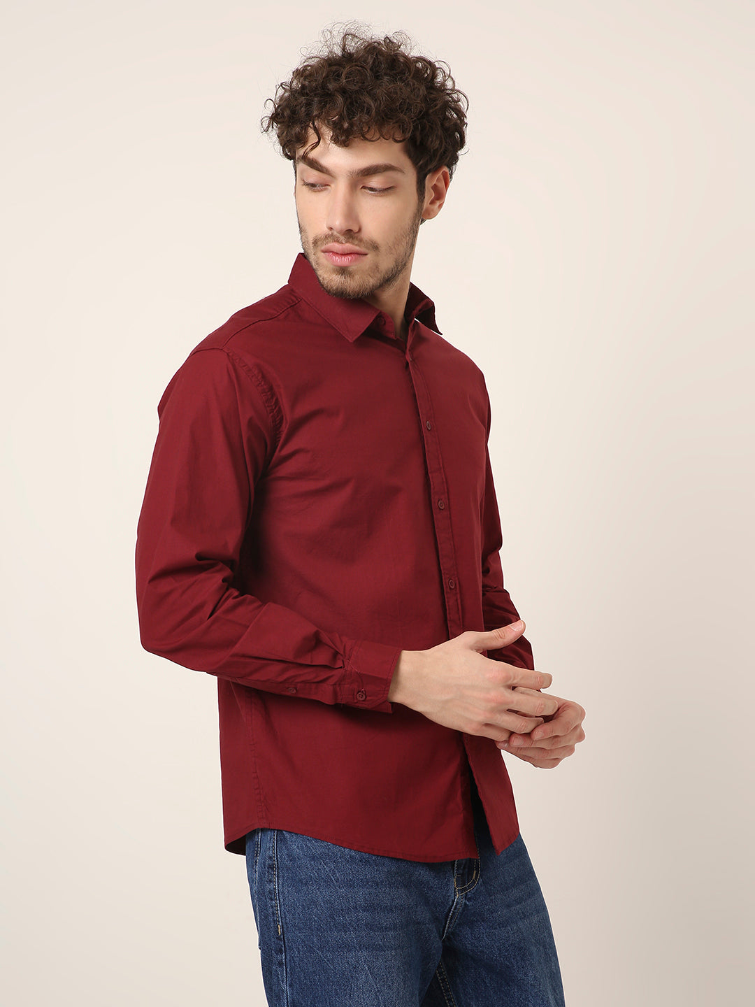 MAROON PREMIUM COTTON SHIRT