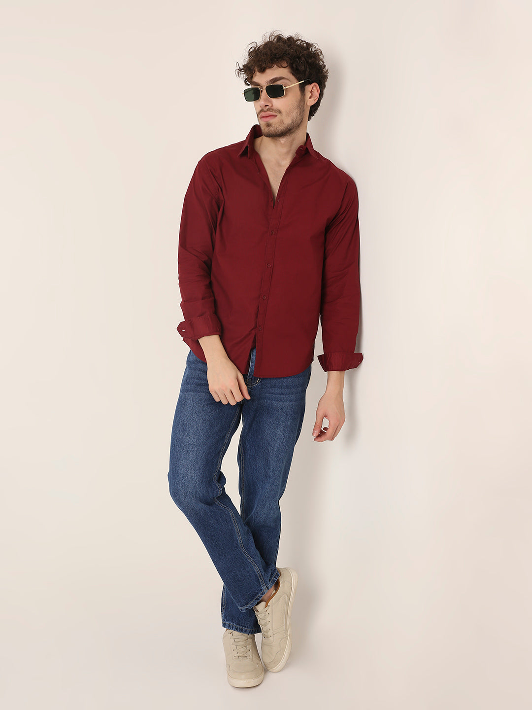 MAROON PREMIUM COTTON SHIRT