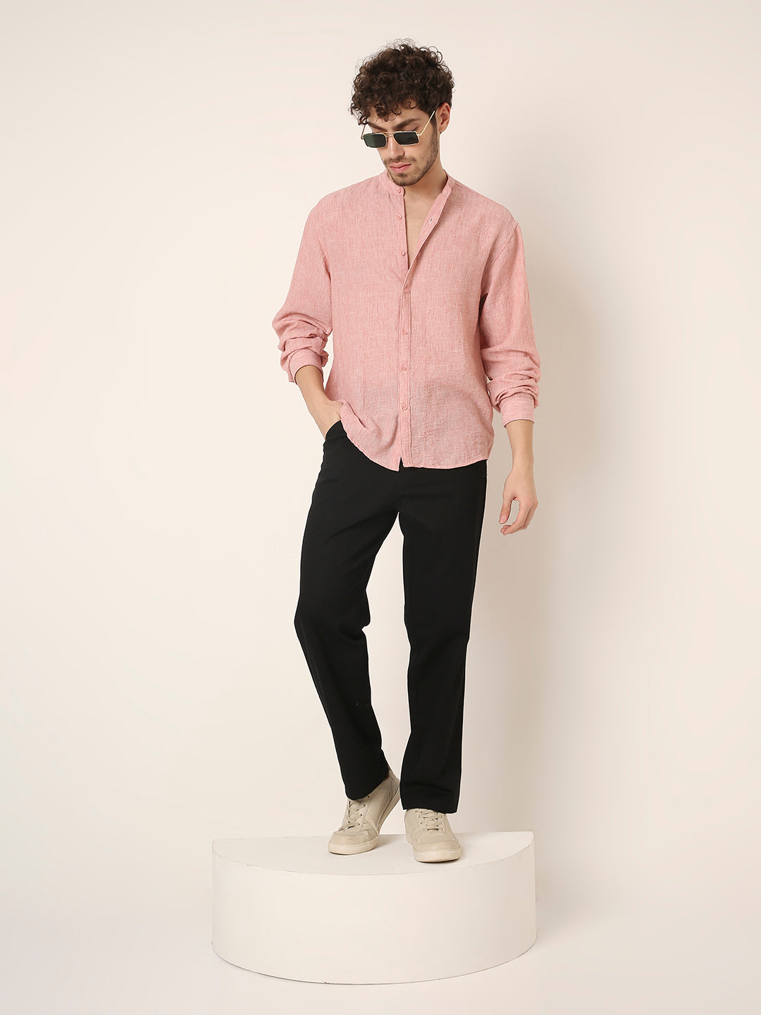 BLACK Classic Straight Fit Cotton PANTS