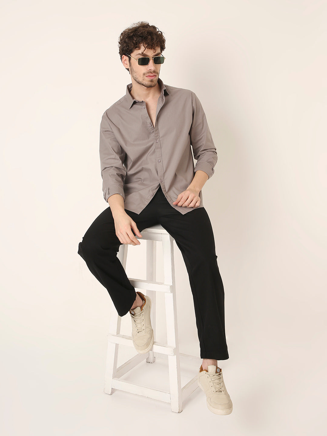 GRAY PREMIUM COTTON SHIRT