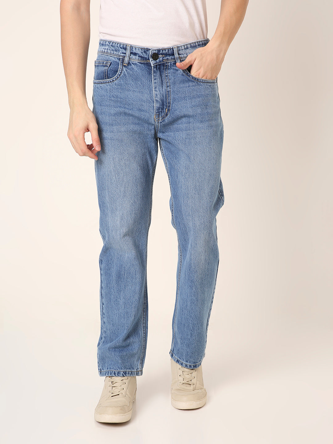Classic Mid-Blue Relaxed Fit Jeans