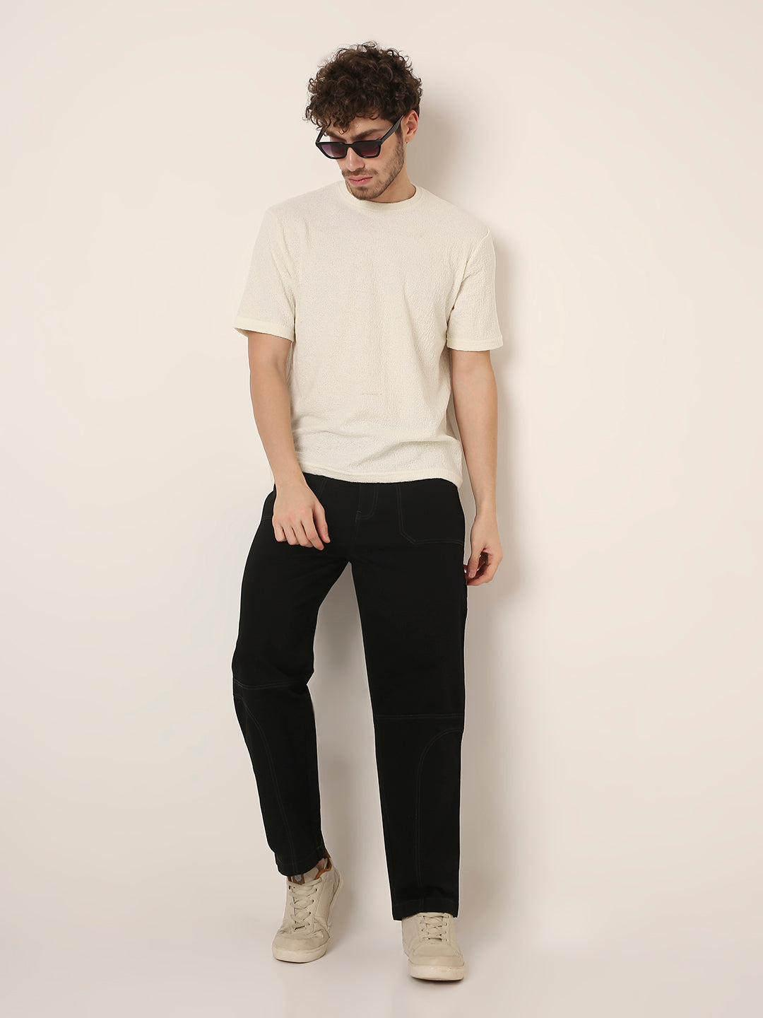 Straight Fit BLACK Utility Cargo PANTS