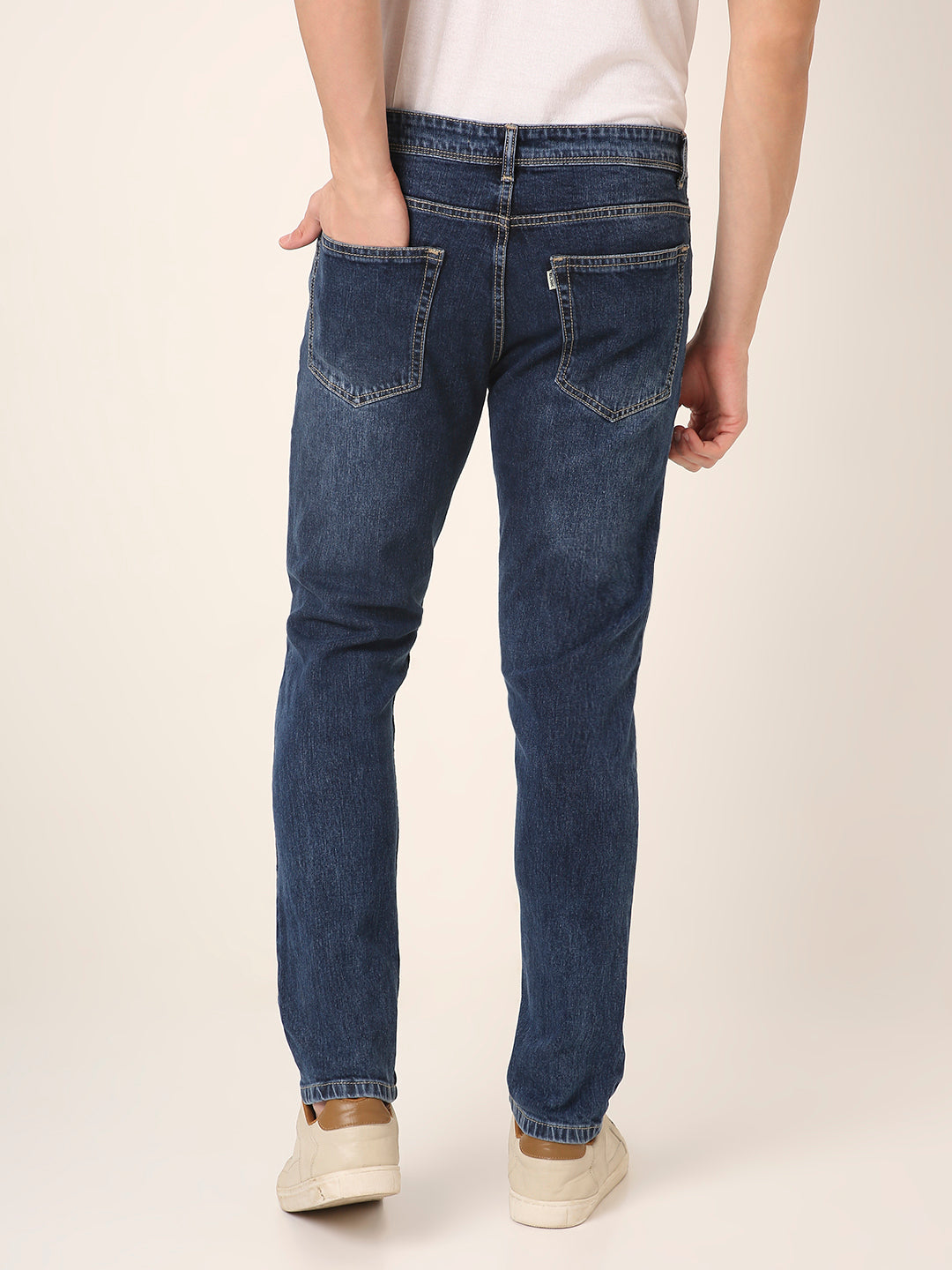 Mid-Blue Slim Fit Denim Jeans