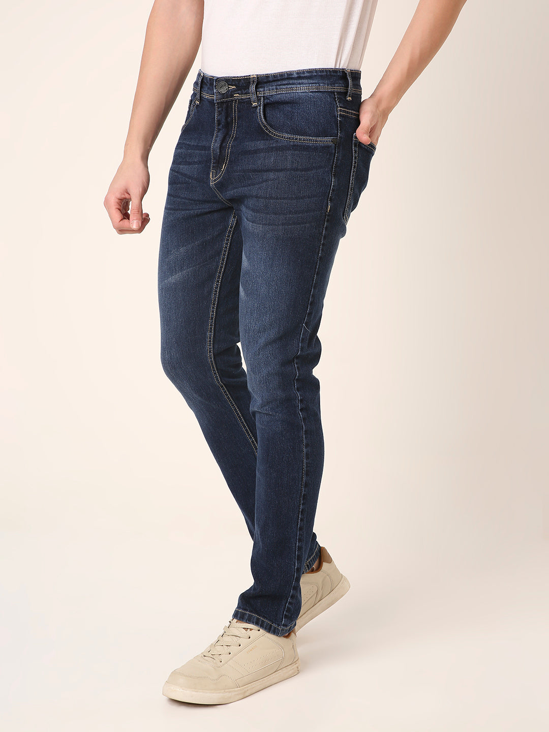 DARK-Blue Slim Fit Denim Jeans