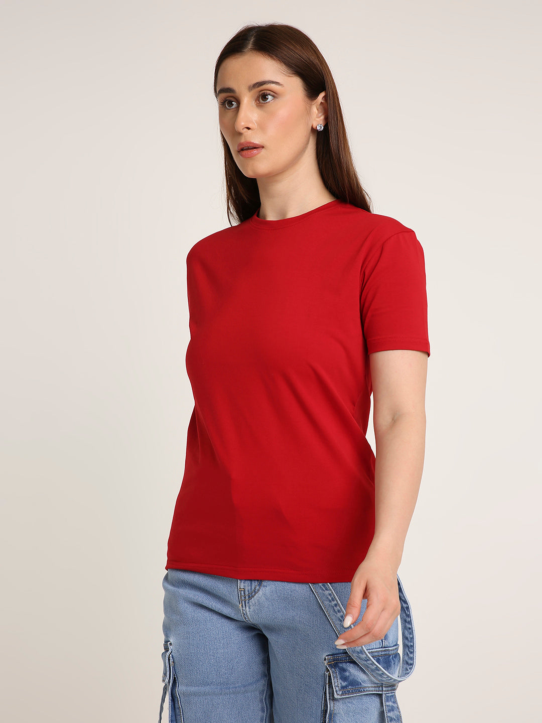 REGULAR FIT T-SHIRT: RED