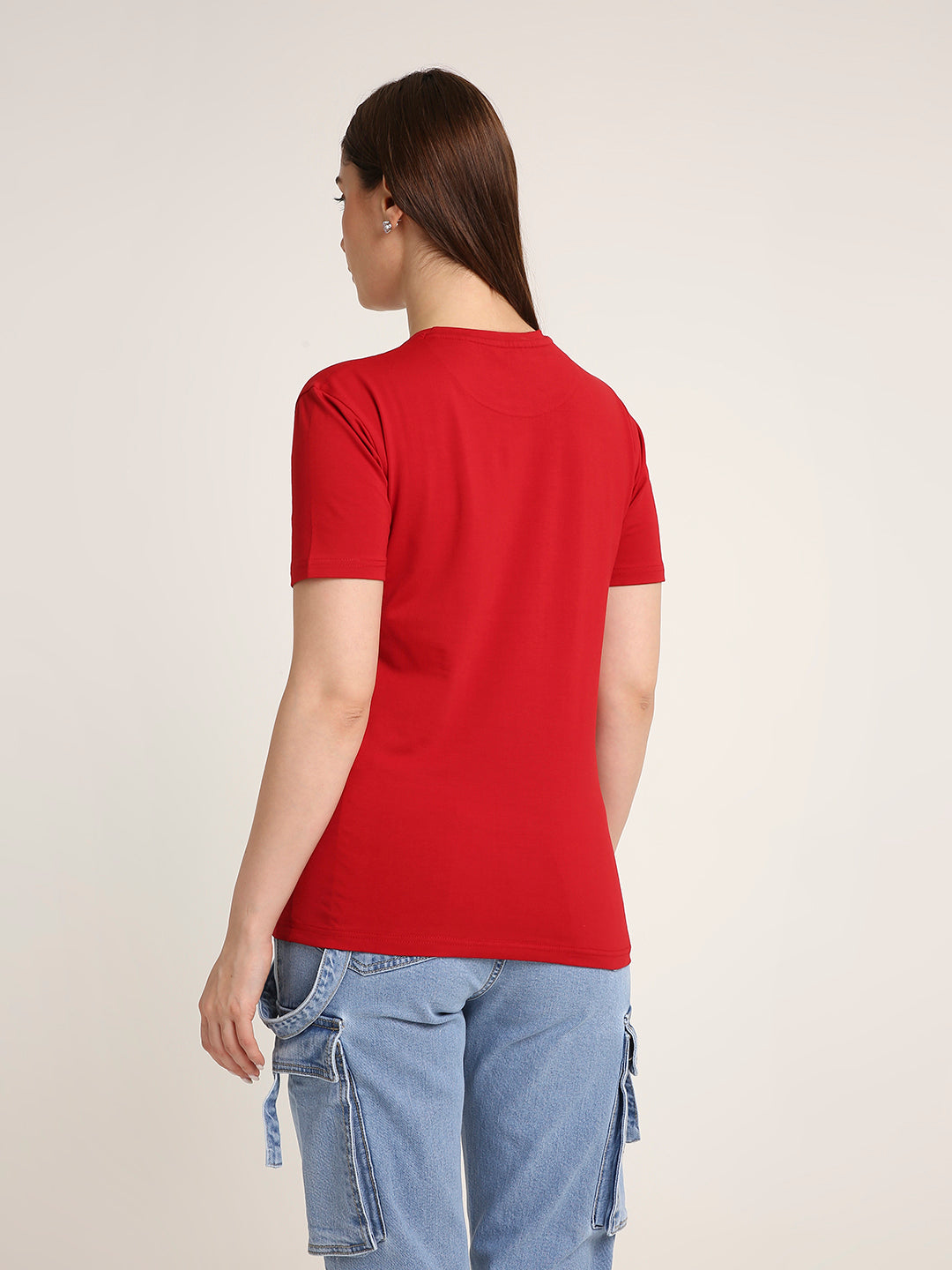 REGULAR FIT T-SHIRT: RED