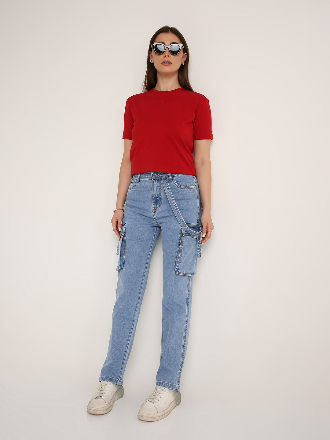 REGULAR FIT T-SHIRT: RED