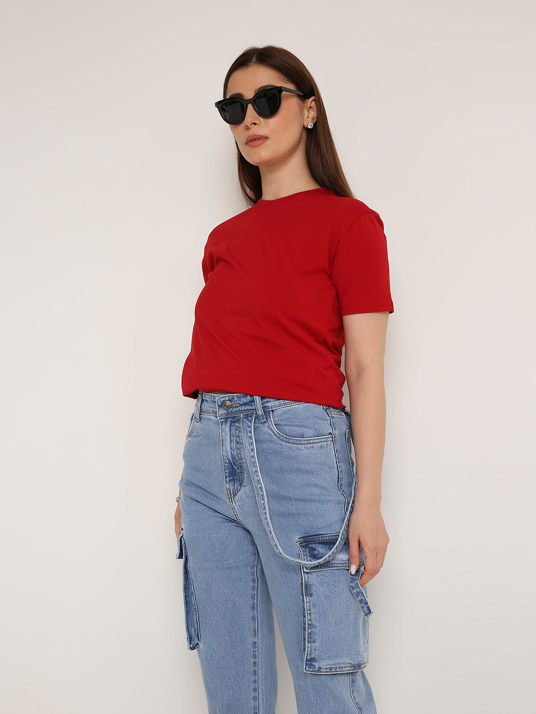 REGULAR FIT T-SHIRT: RED
