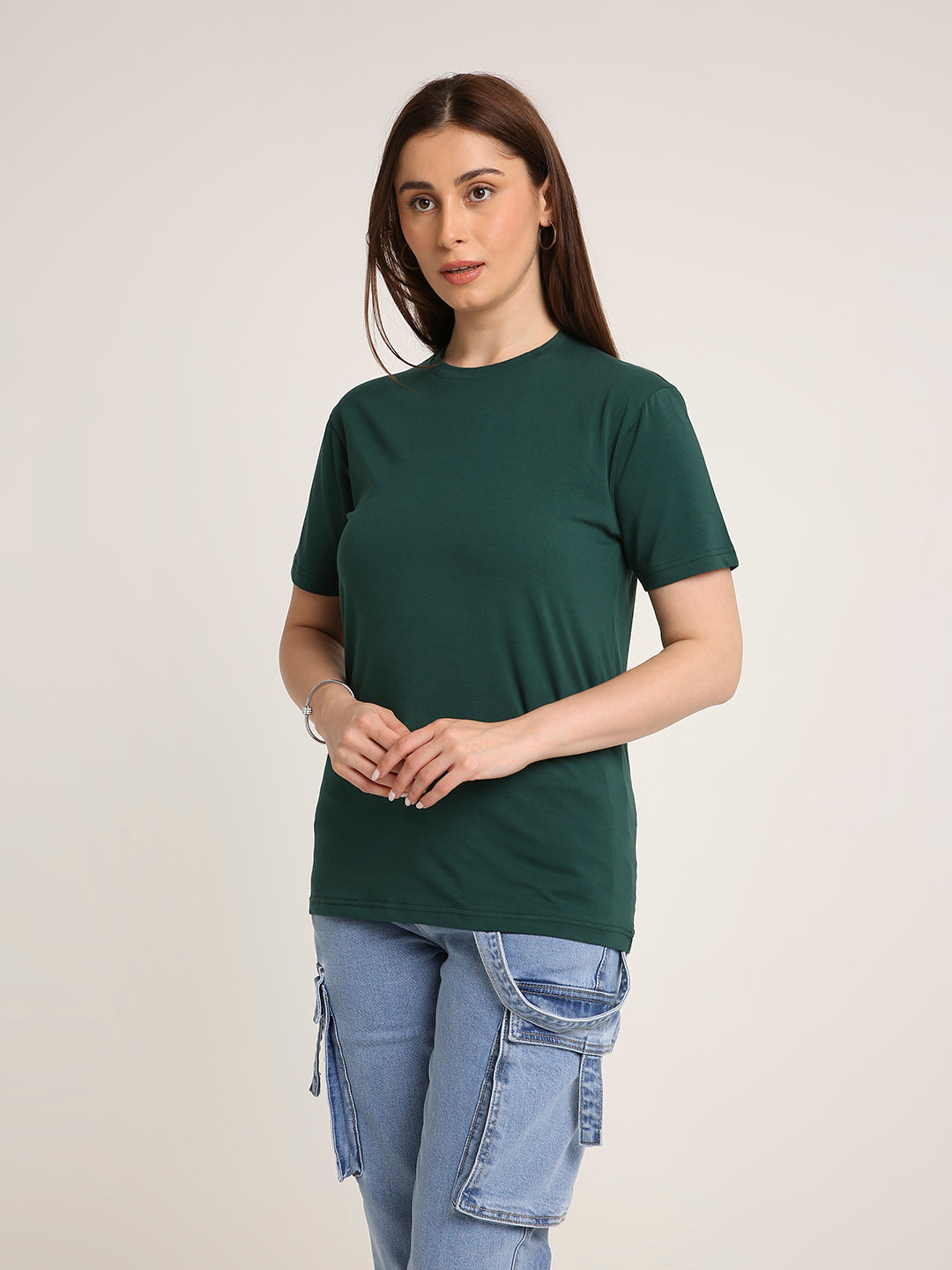 REGULAR FIT T-SHIRT: GREEN