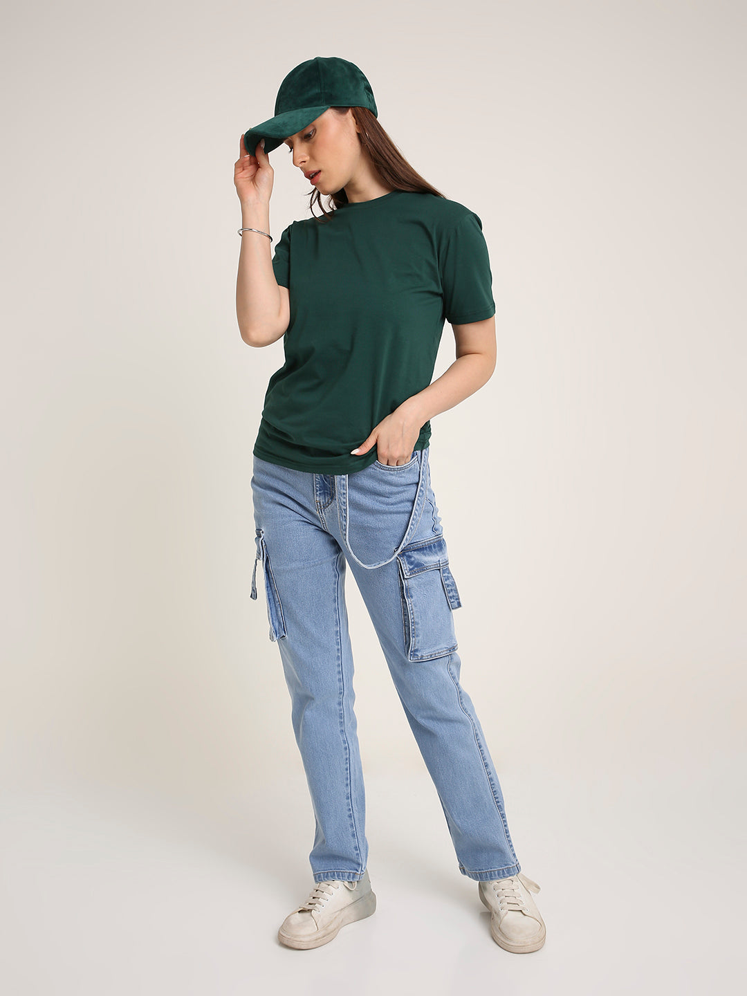 REGULAR FIT T-SHIRT: GREEN
