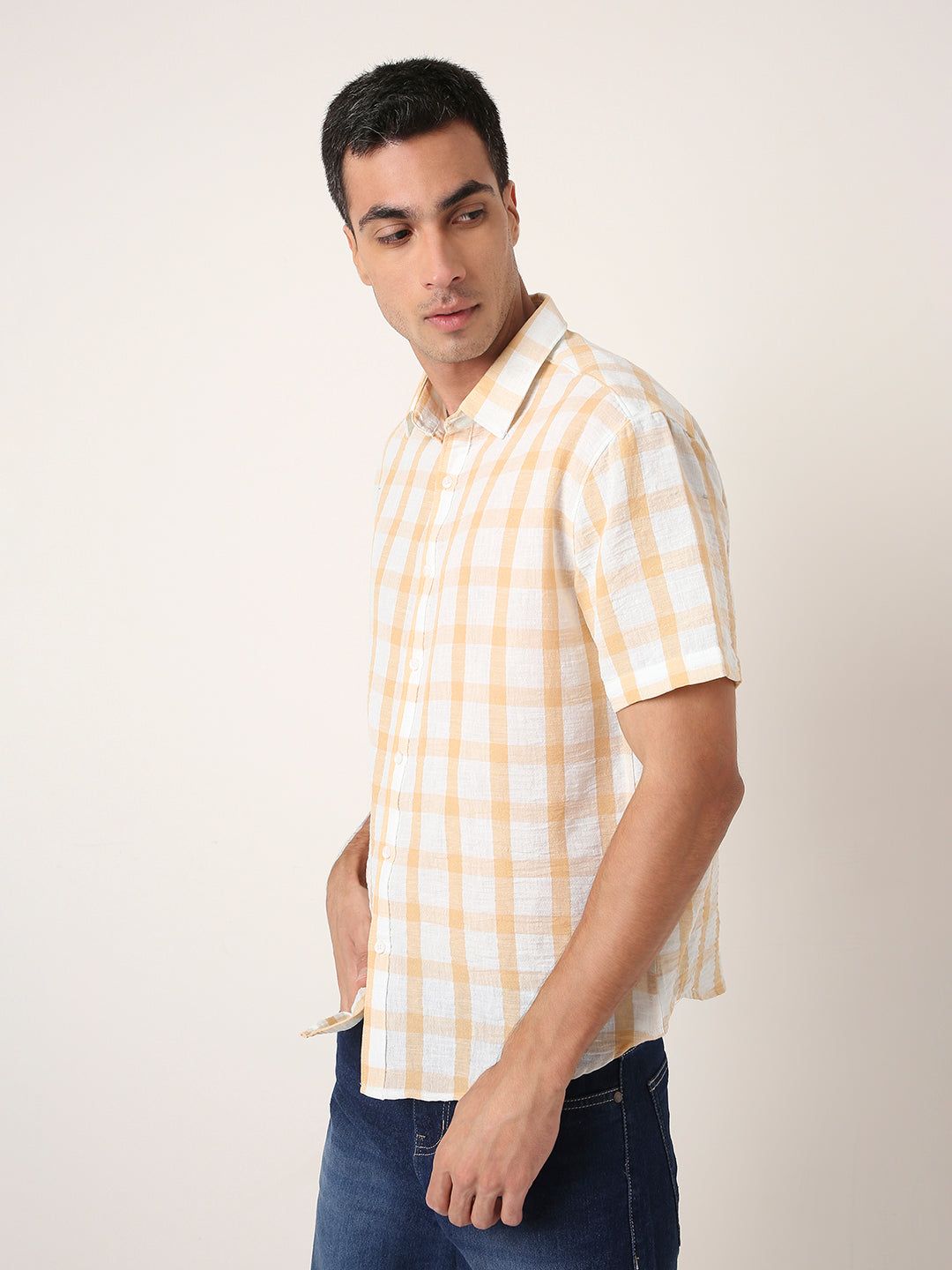ORANGE SHORT SLEEVE Casual Shirt
