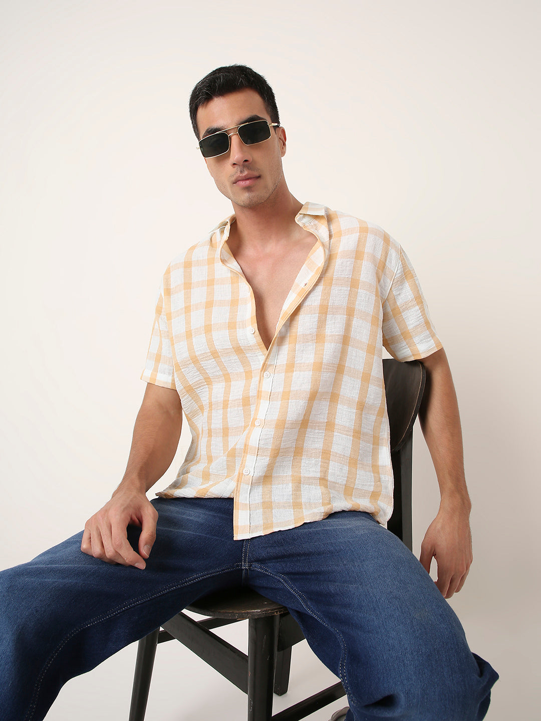 ORANGE SHORT SLEEVE Casual Shirt
