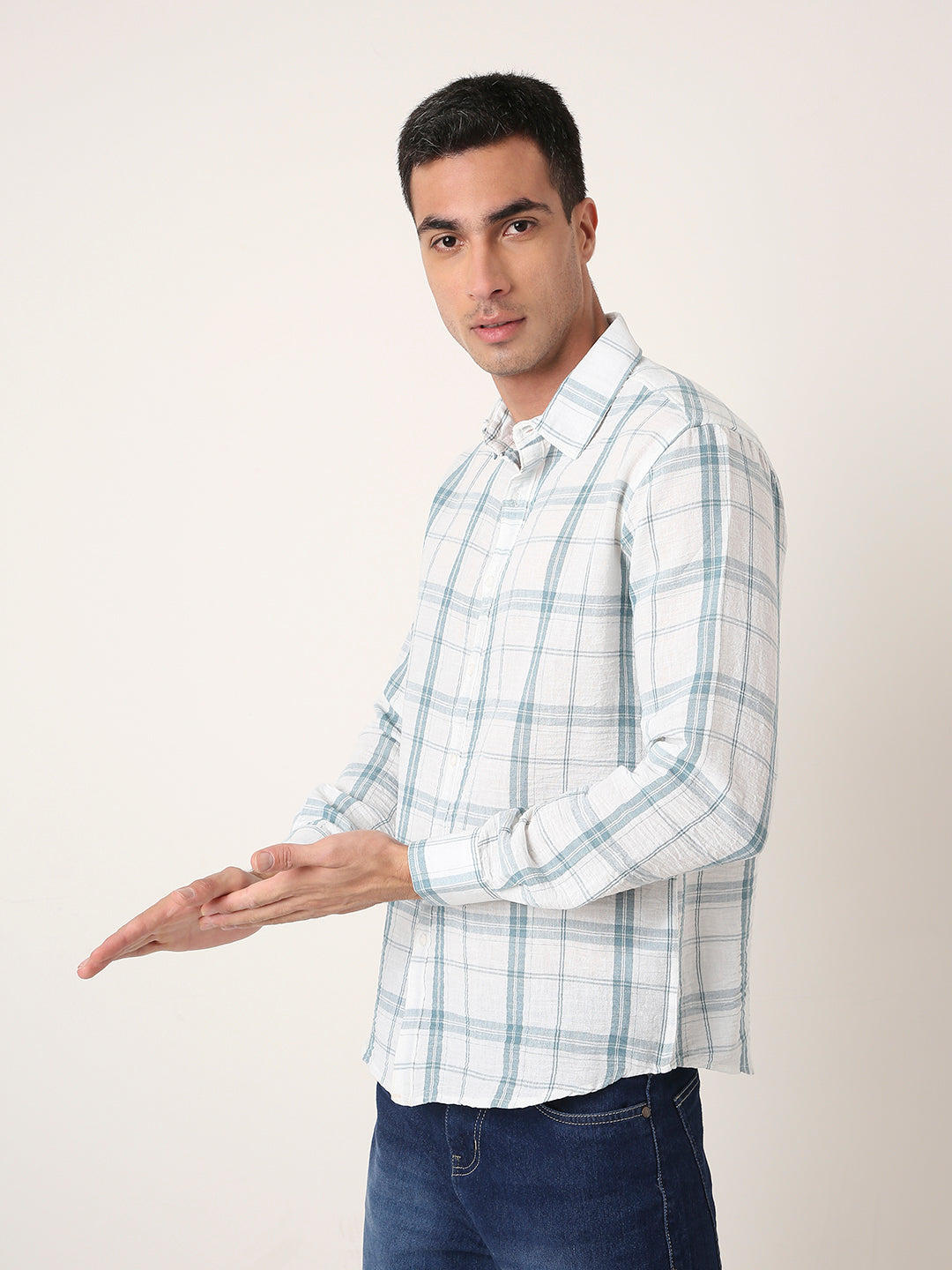 TEAL Casual CHECKS Shirt