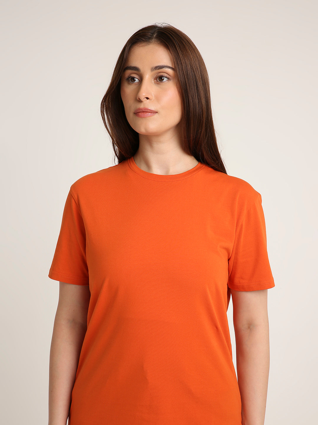 REGULAR FIT T-SHIRT: ORANGE