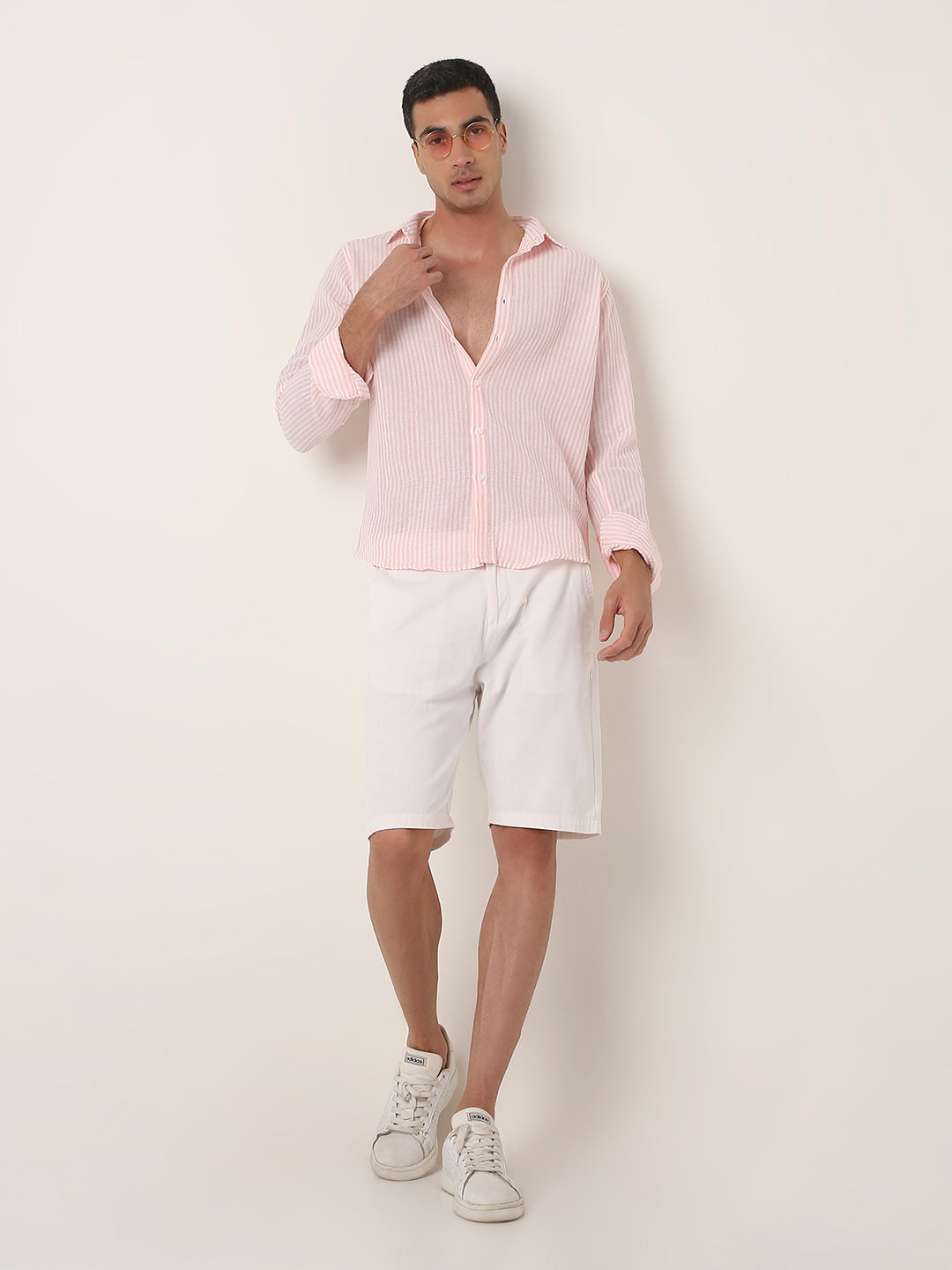 PINK Vertical Striped Casual Shirt