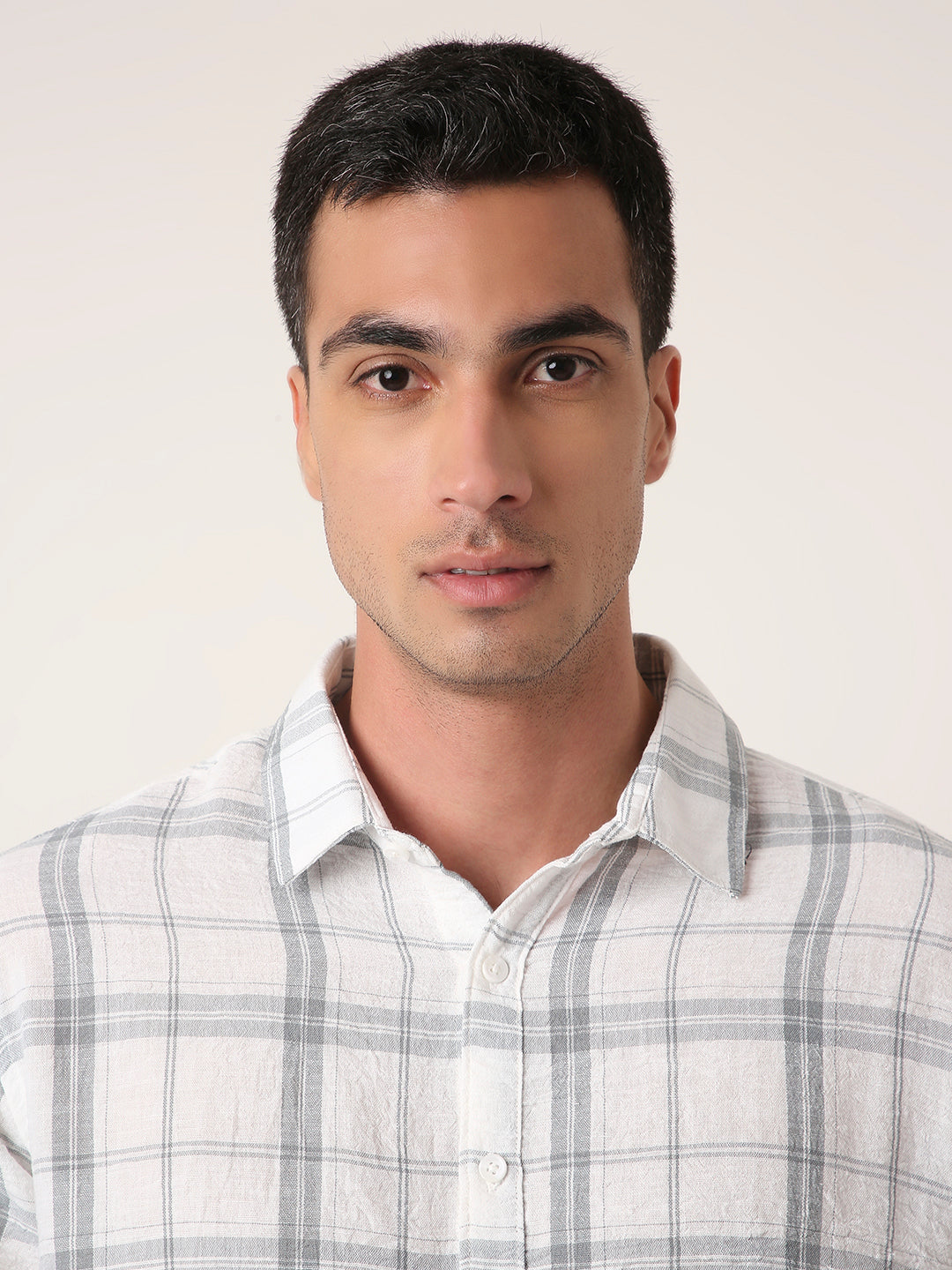 GRAY Casual CHECK Shirt