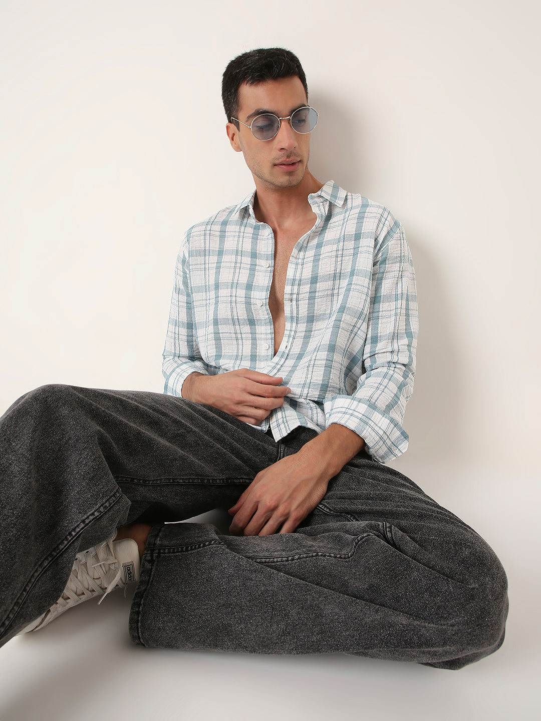 Blue Checkered Casual Shirt