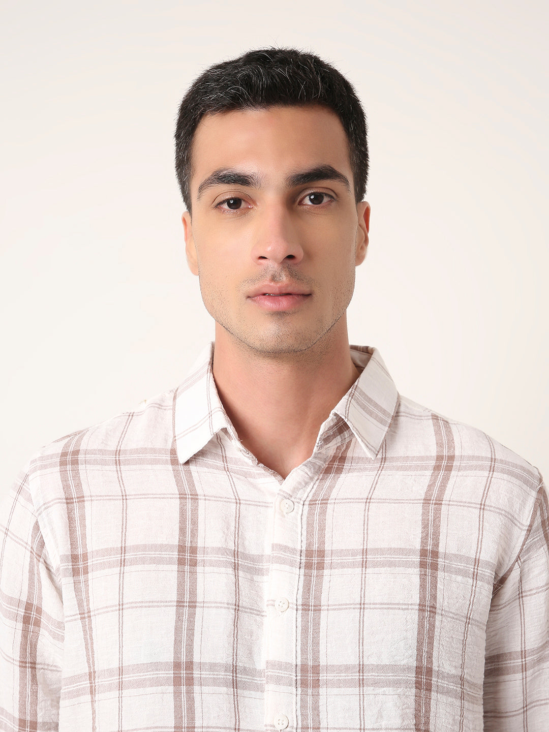 Brown Casual check Shirt