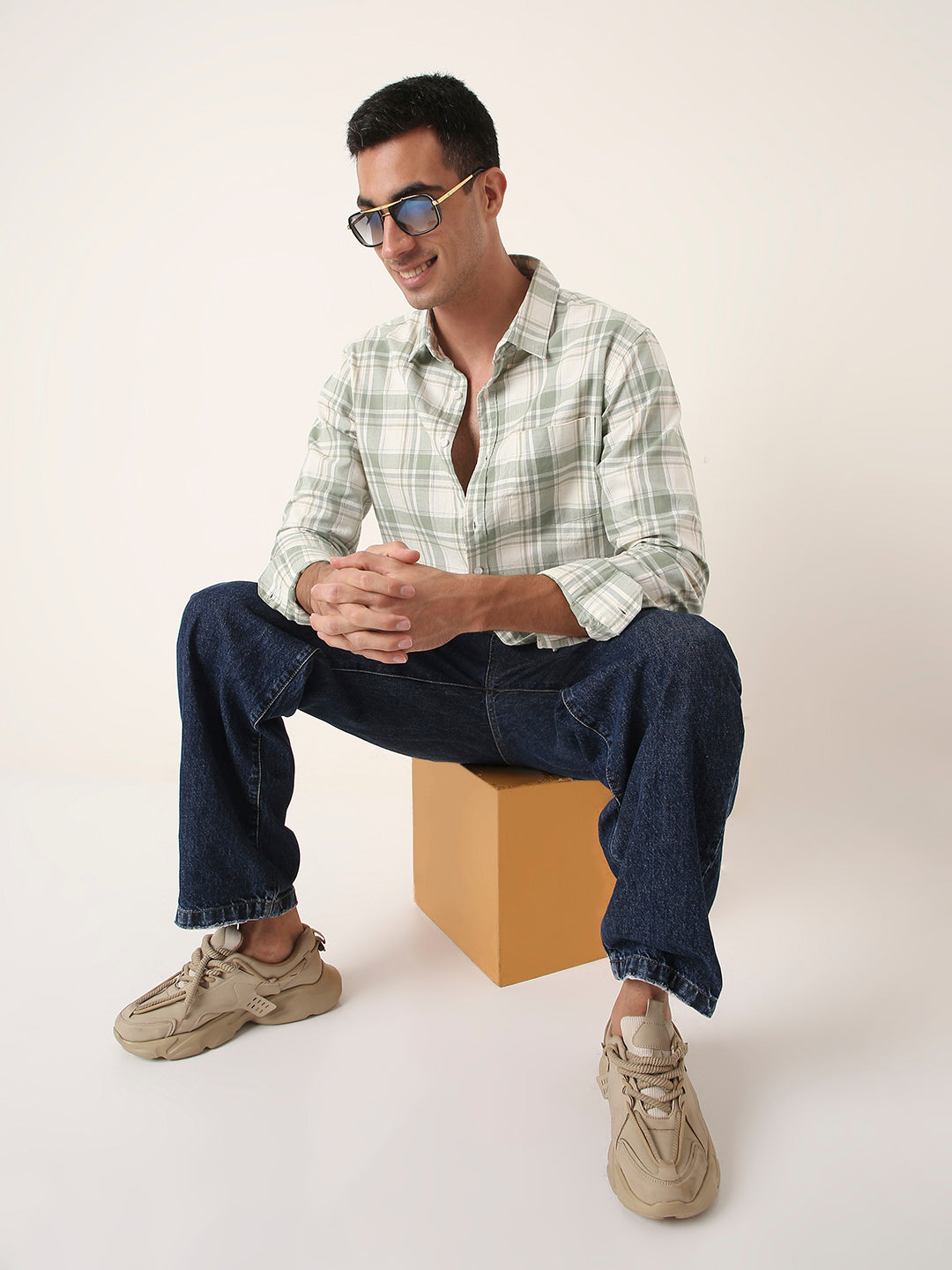 Plaid Cotton Casual Shirt