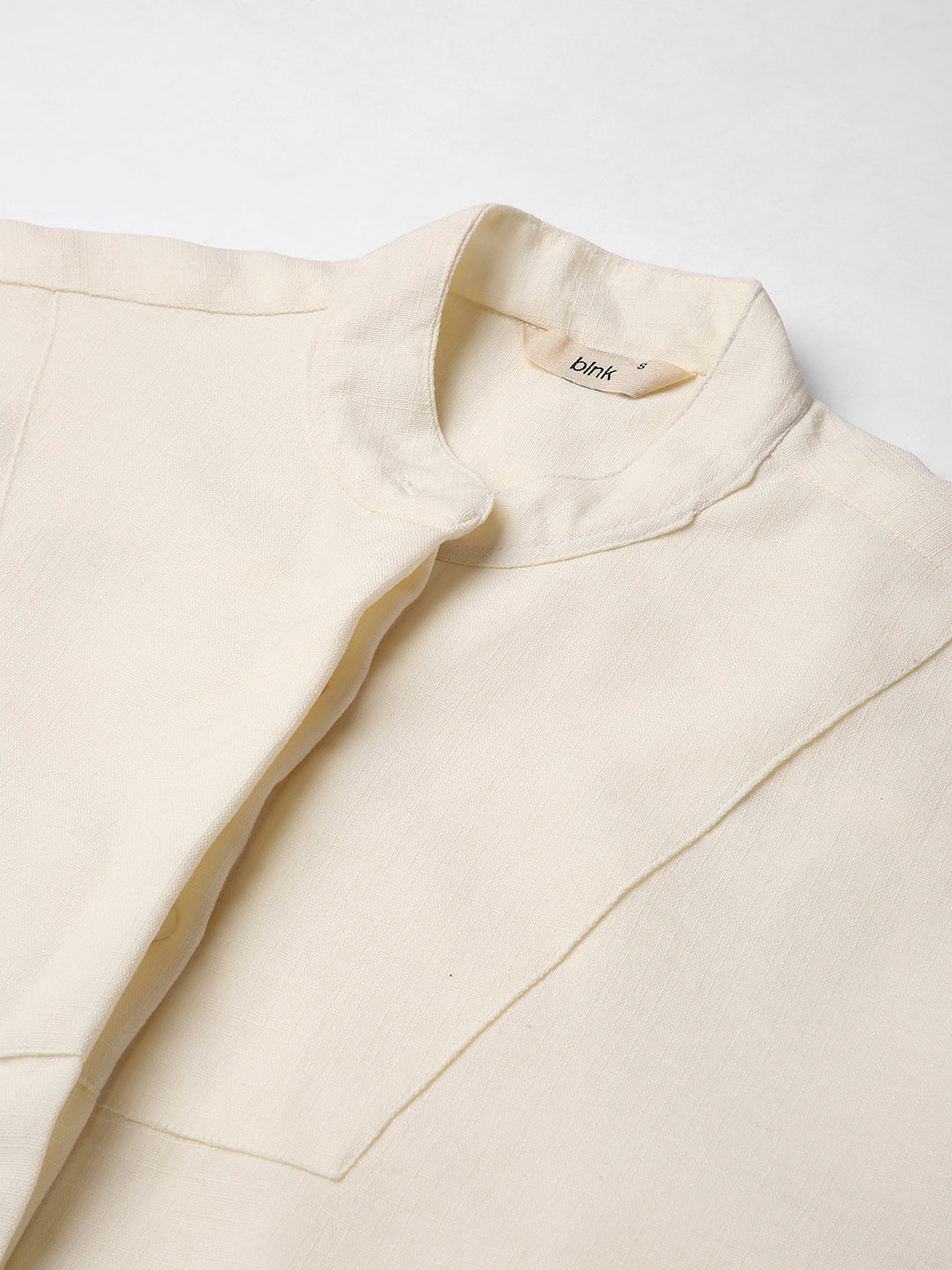 LEMON YELLOW MANDARIN COLLAR SHIRT