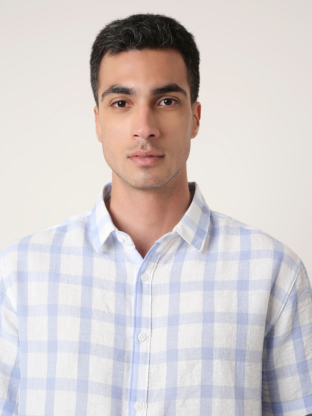 SKY BLUE SHORT SLEEVE Casual Shirt