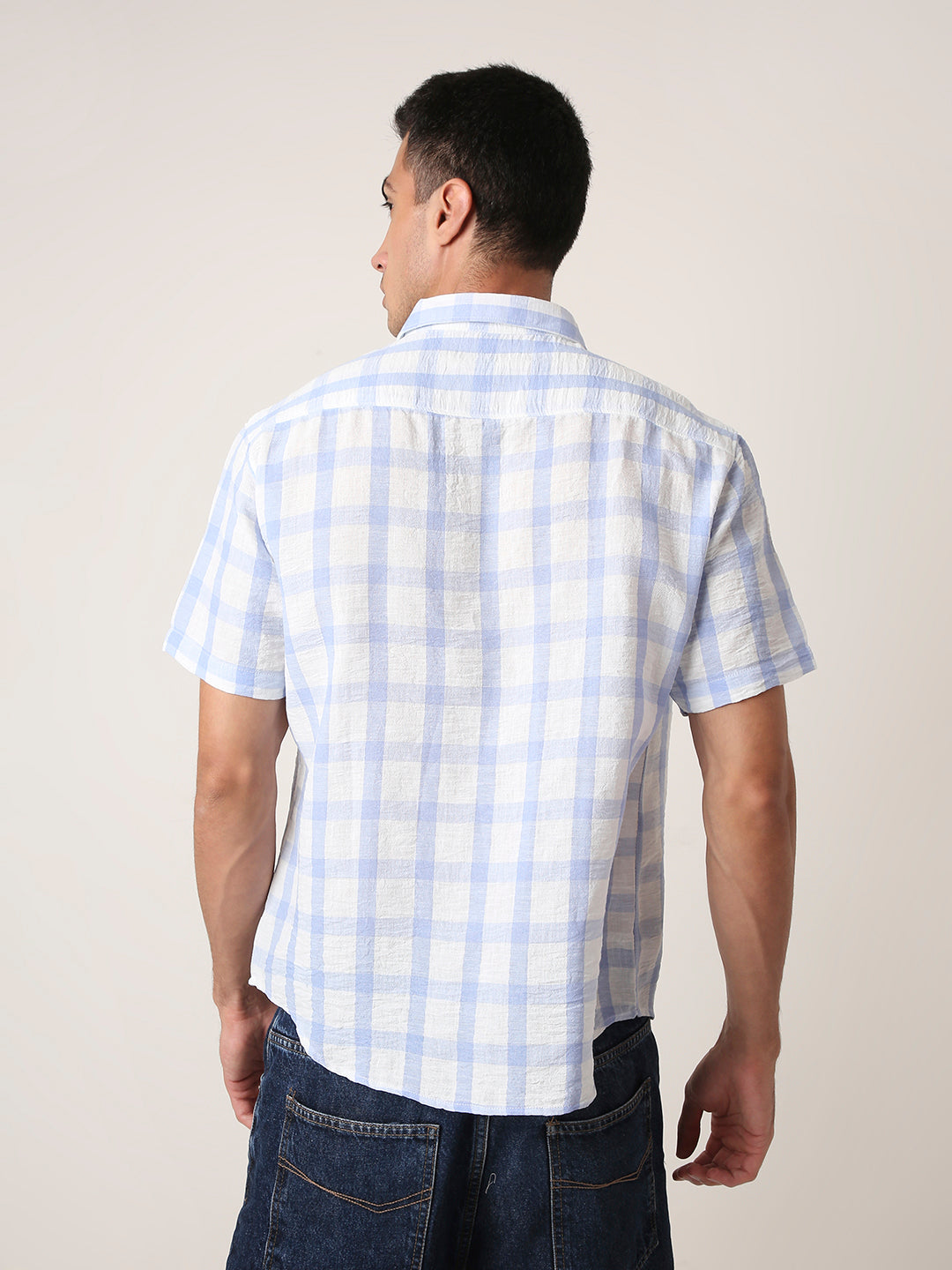SKY BLUE SHORT SLEEVE Casual Shirt